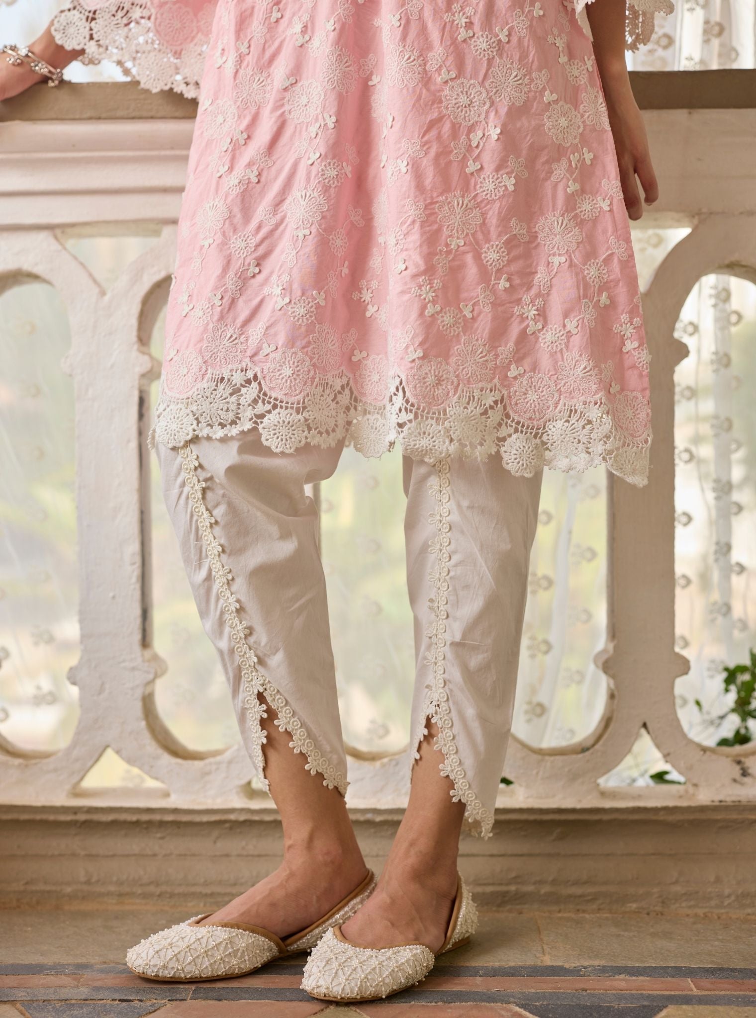 Aaranya Supima Cotton Pink Kurta Set