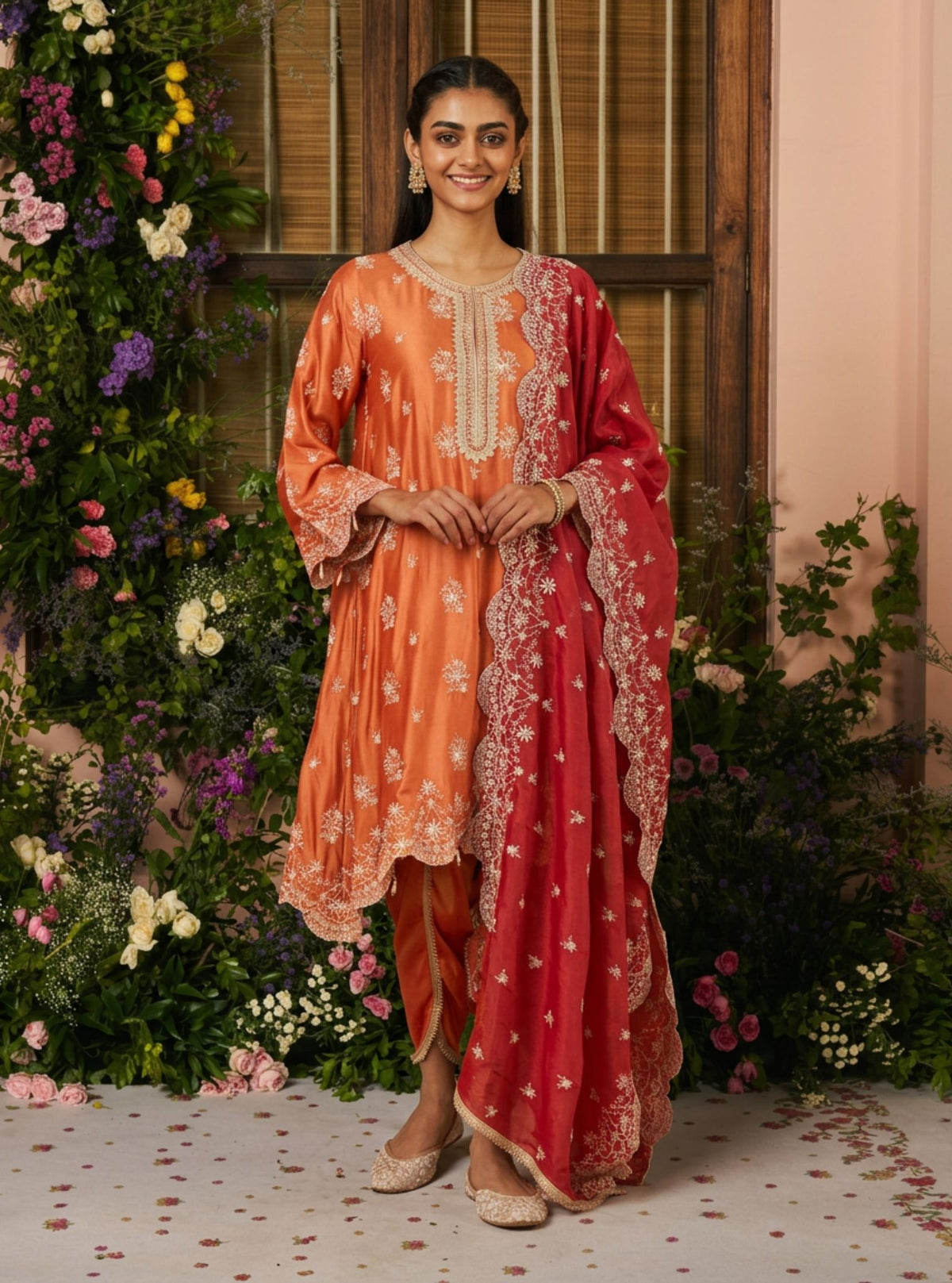 Kangna Cupro Satin Burnt Orange Pant