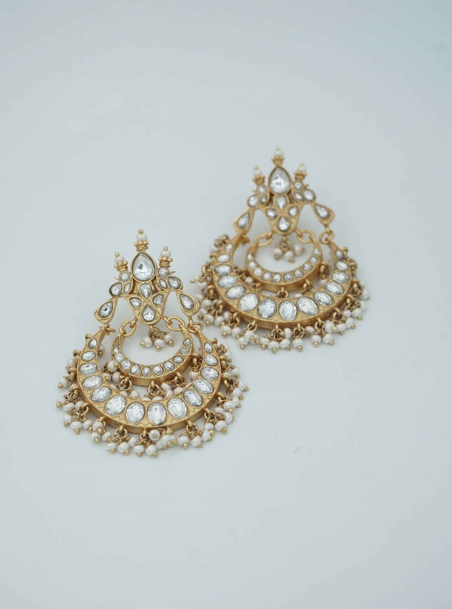 Polki Double Chandbali