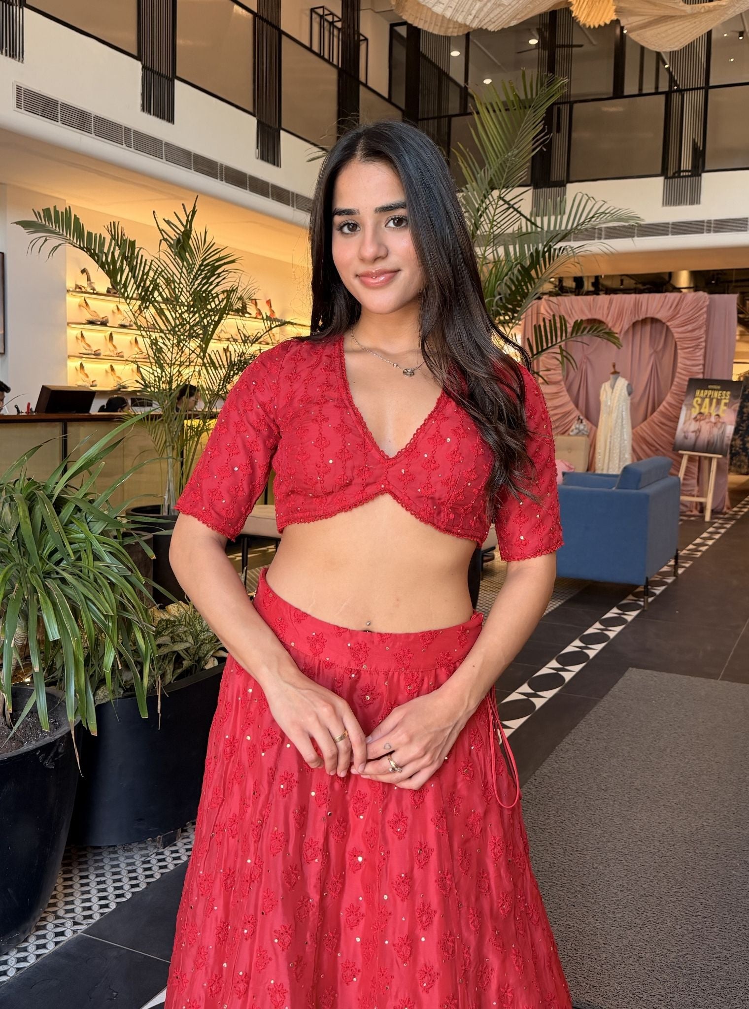 Kilol Organza Red Lehenga Set