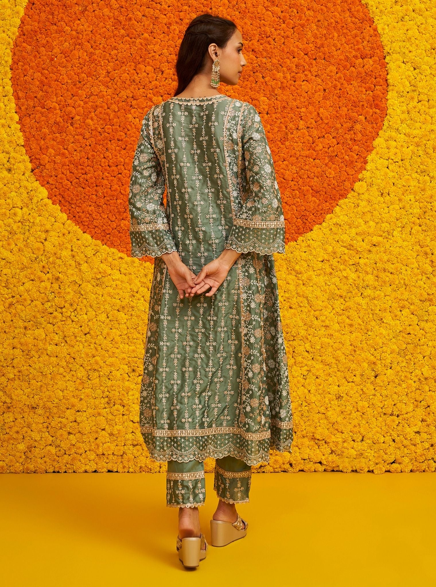 Mulmul HO Silk Saathiya Teal Blue Dupatta