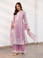 Mulmul Organza  Glamorgan Lilac Dupatta main image 1
