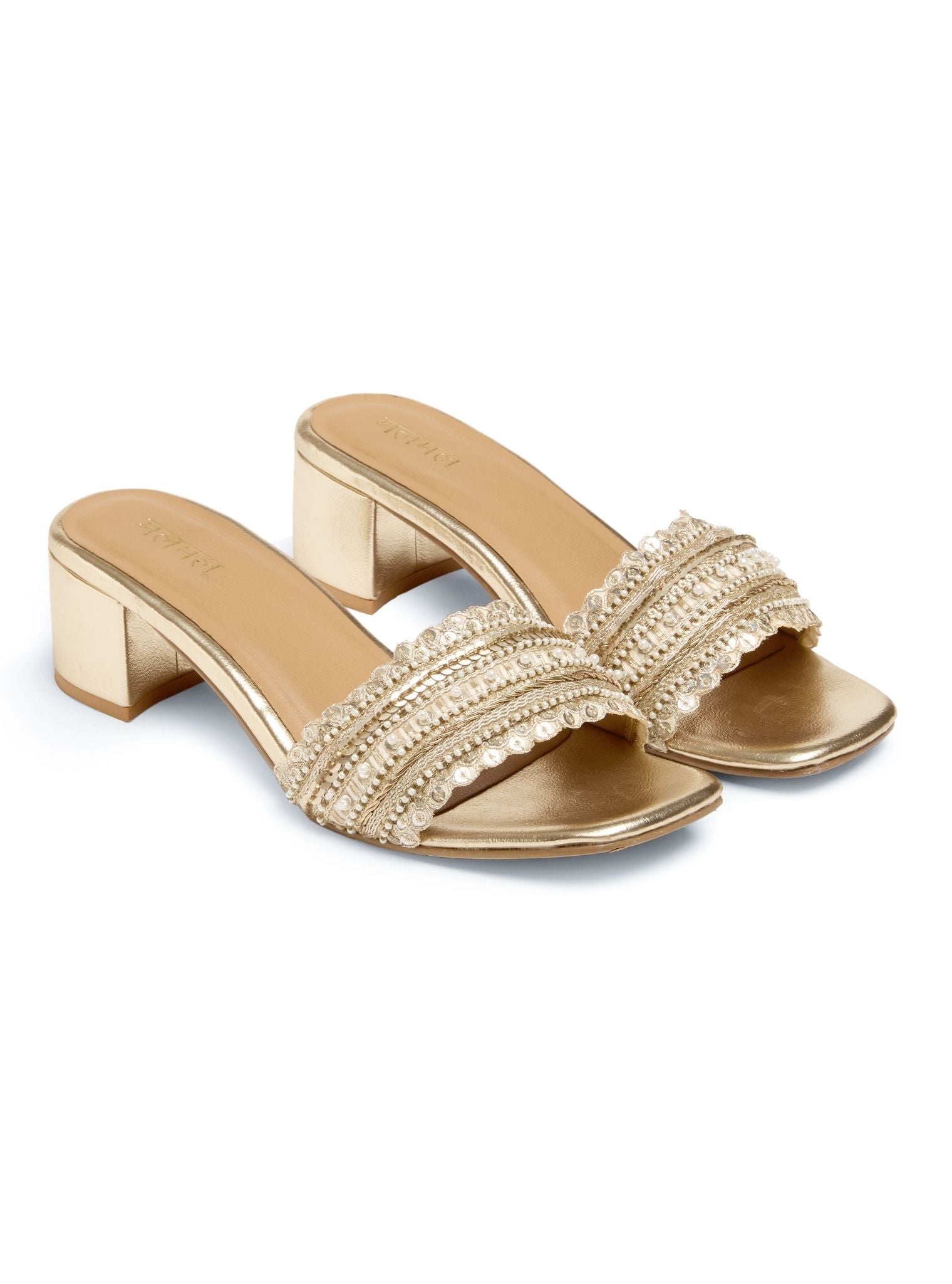 Jisoo Gold Vegan Heel