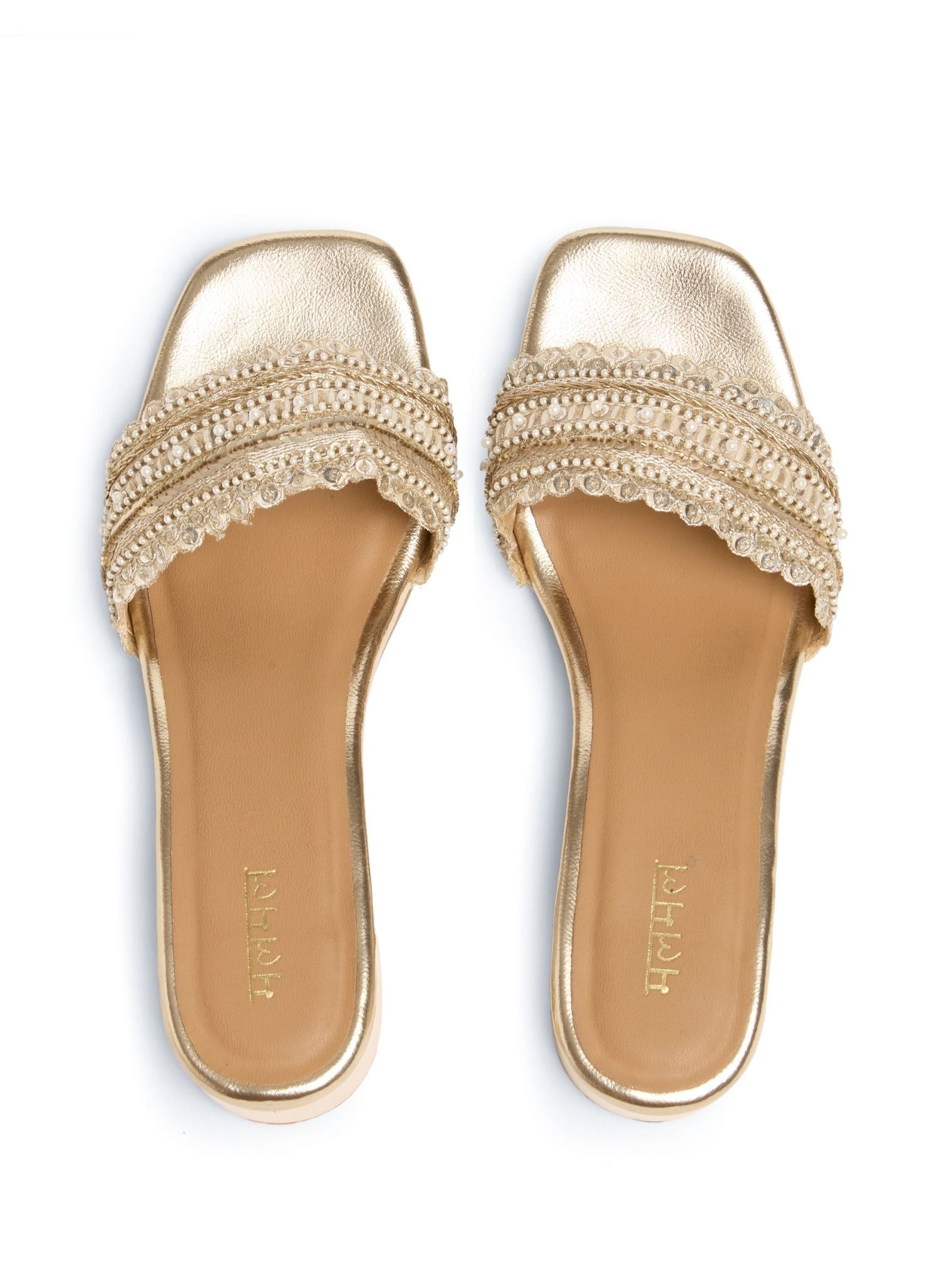 Jisoo Gold Vegan Heel