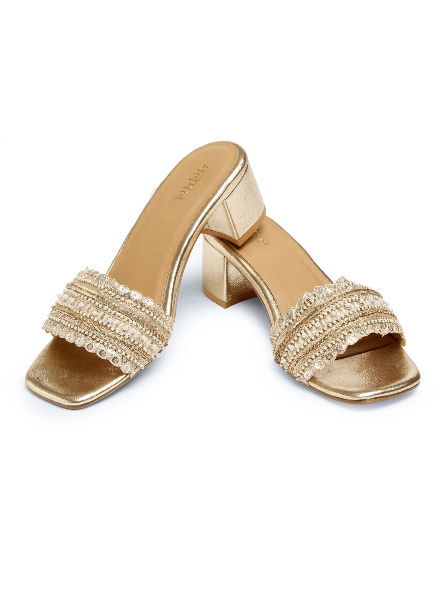 Jisoo Gold Vegan Heel