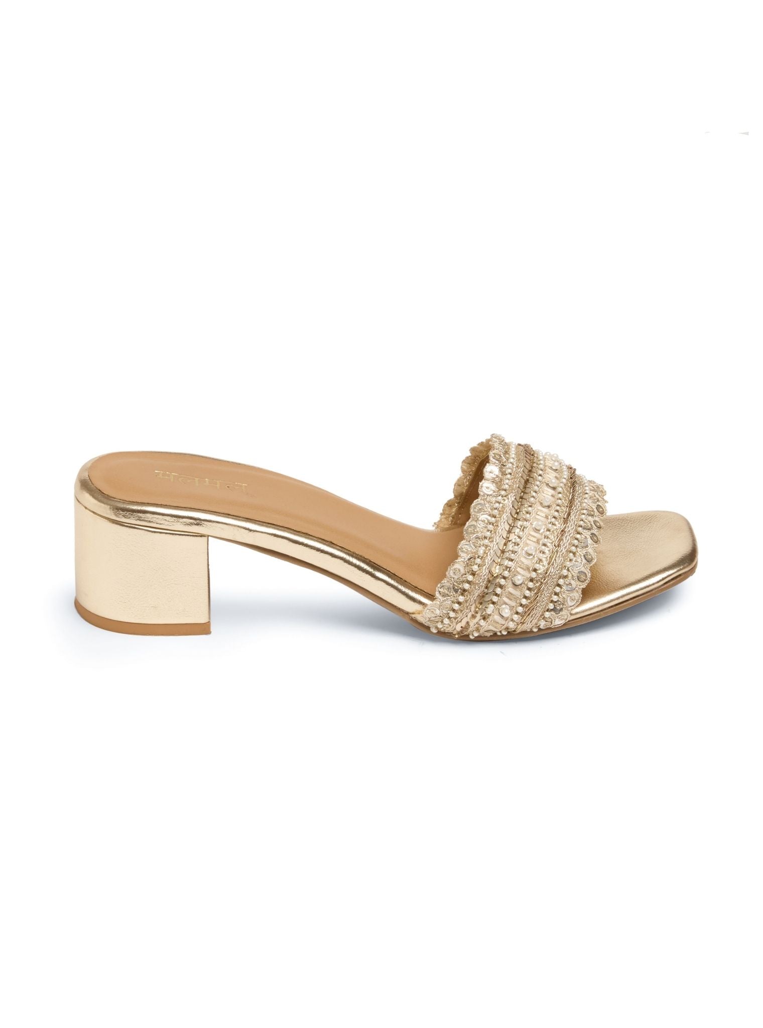 Jisoo Gold Vegan Heel