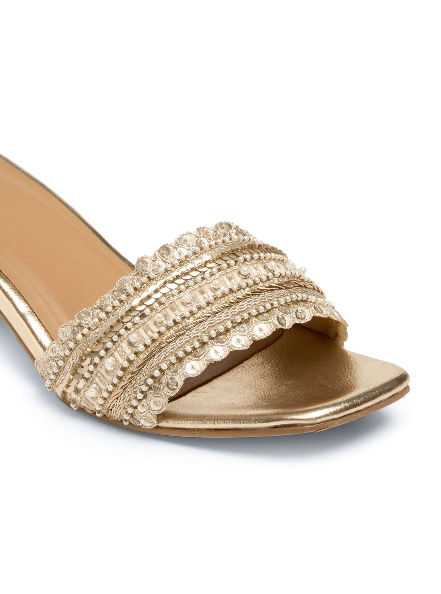 Jisoo Gold Vegan Heel
