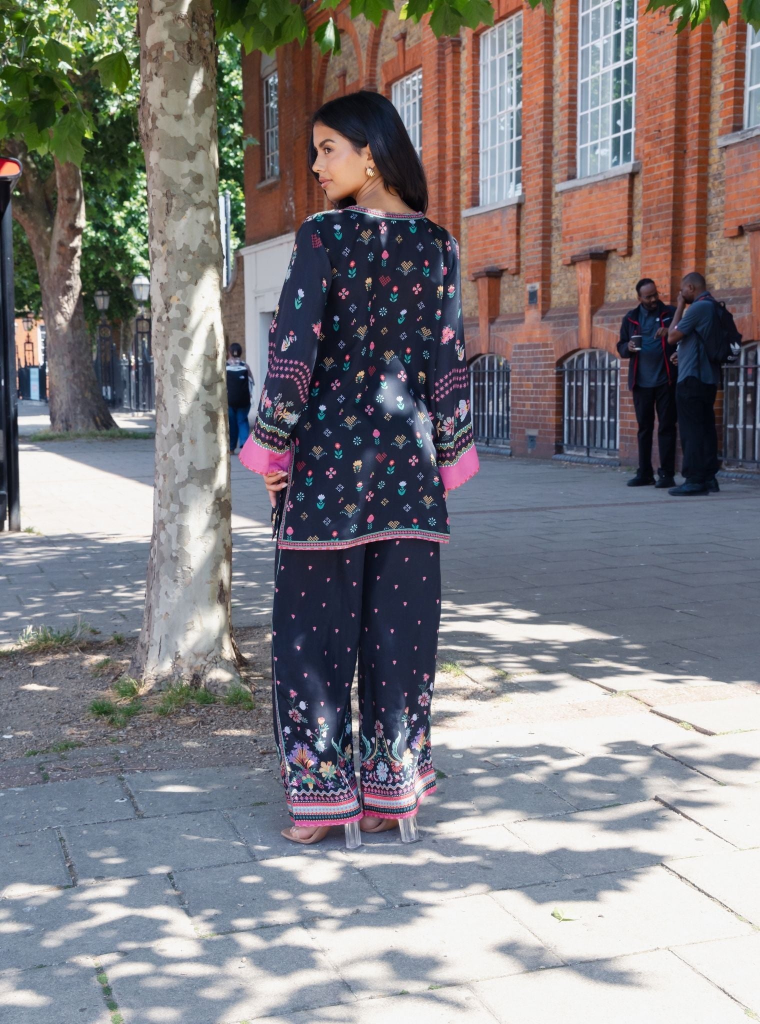 Evara Lawn Printed Black Co-ord Set