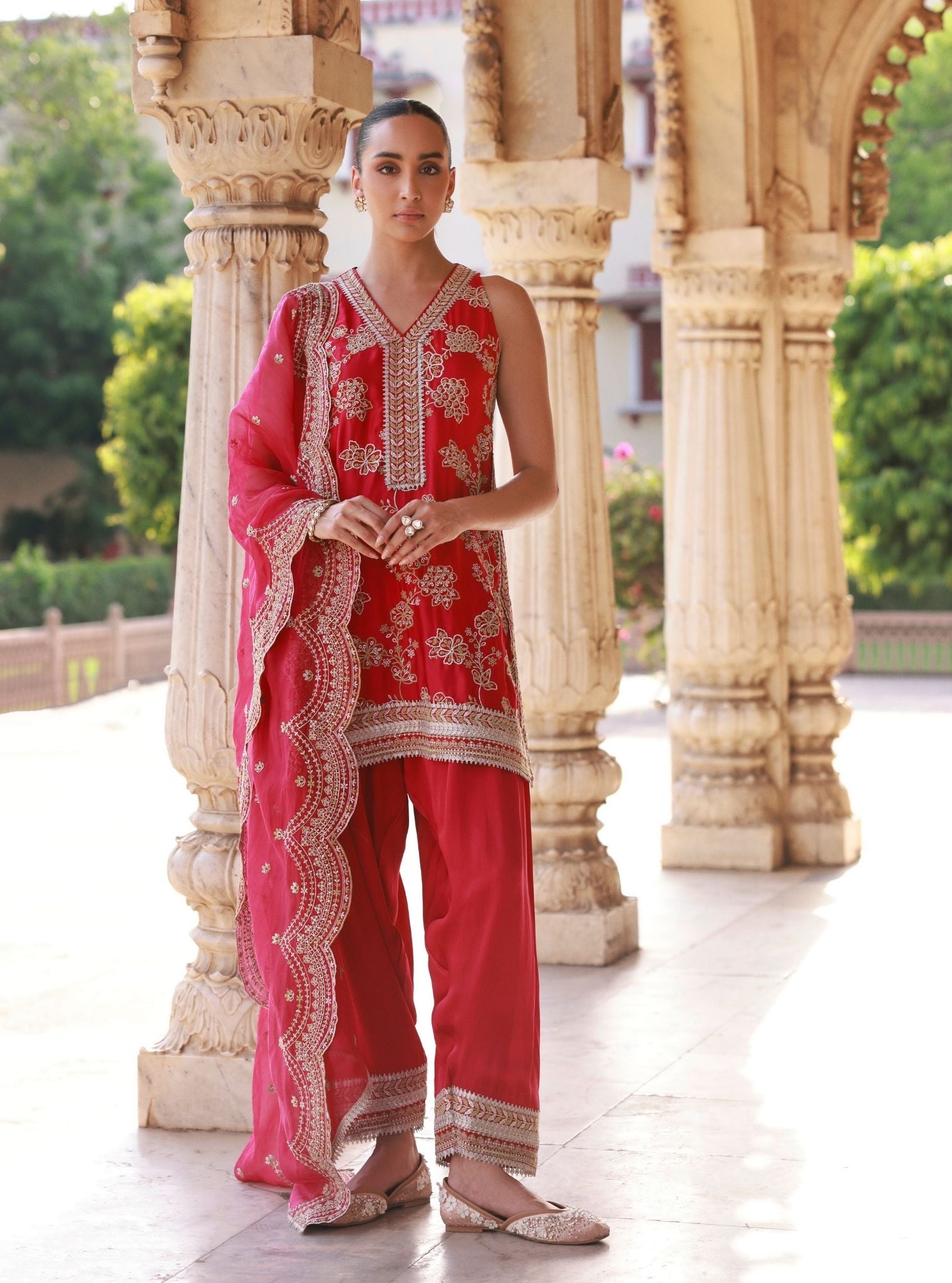 Jivara Fuschia Kurta Set