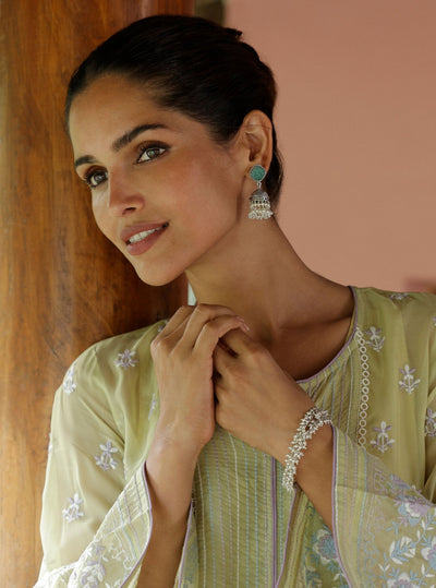 Pure Silver Iyra Pearl Jhumki main image 1