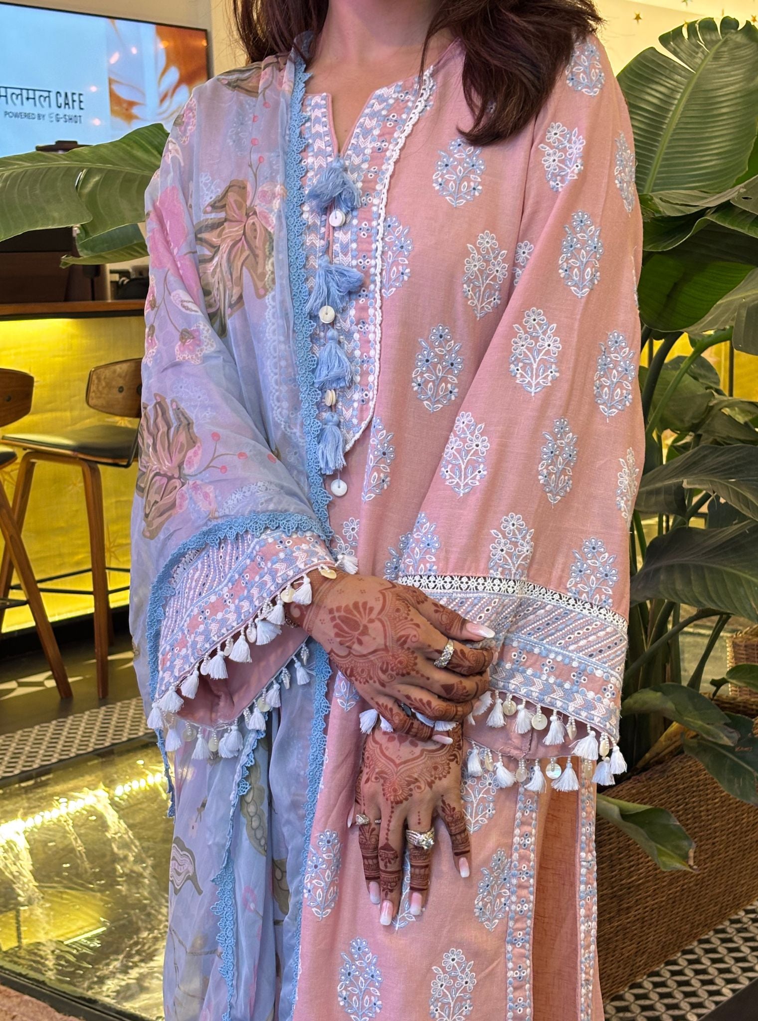 Lume Linen Pink Kurta Set