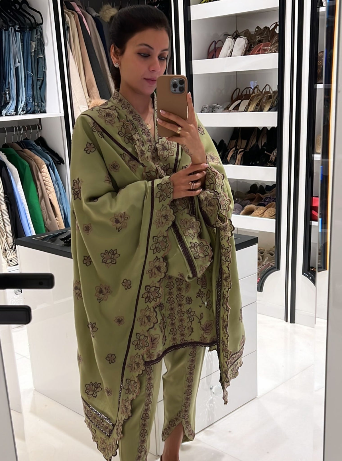 Mulmul Bevis Green Dupatta