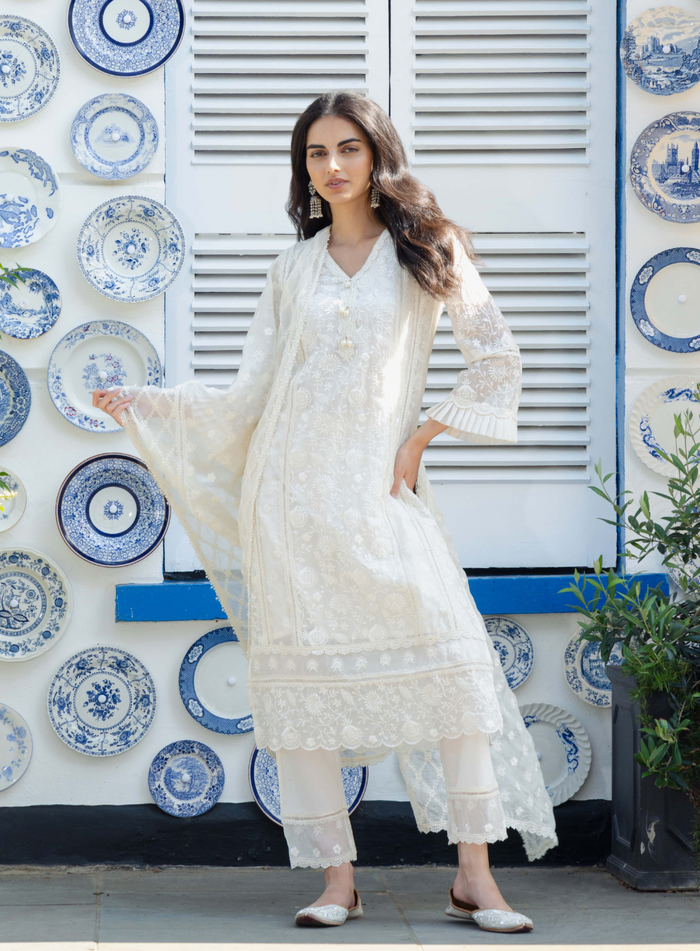 Mulmul Organza Dorset Kurta