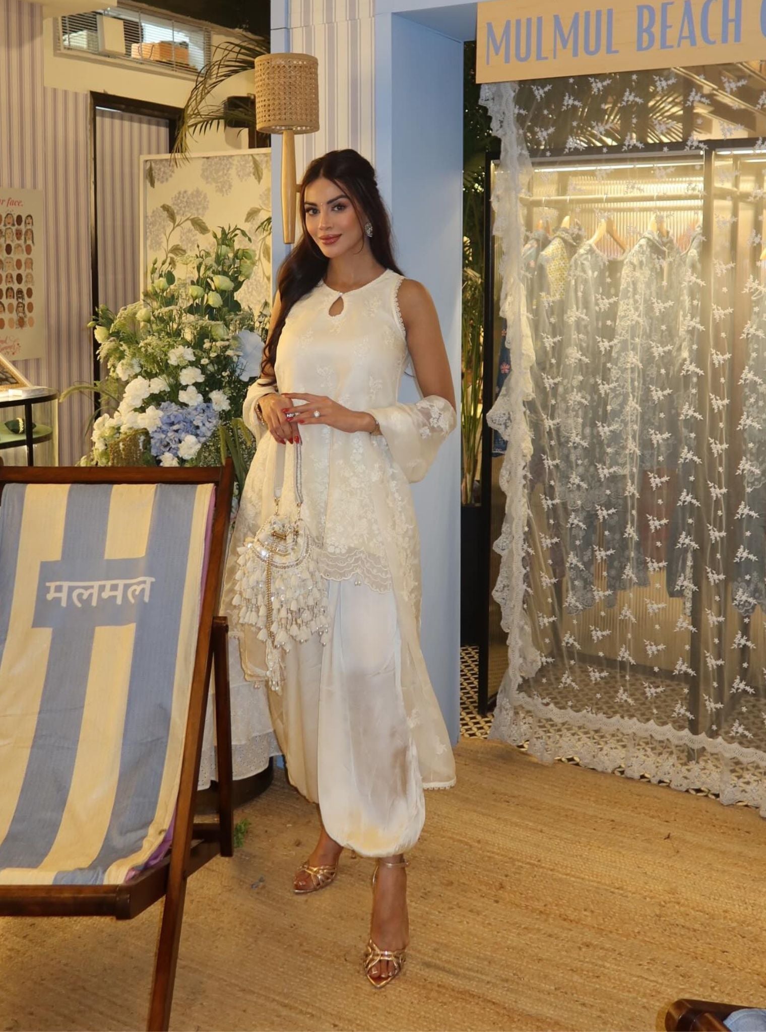 Nino Organza Off White Kurta Set