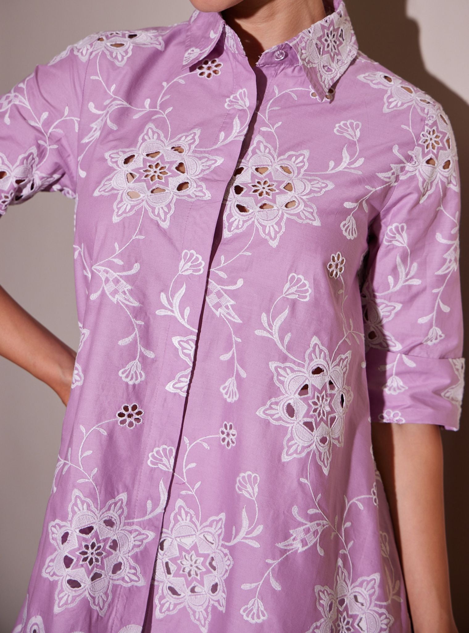 Eve Iconic Cotton Lilac Shirt