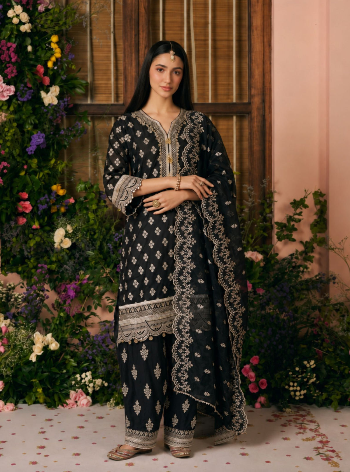 Elira Cupro Black Kurta Set
