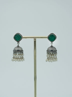 Pure Silver Alari Dome Jhumki