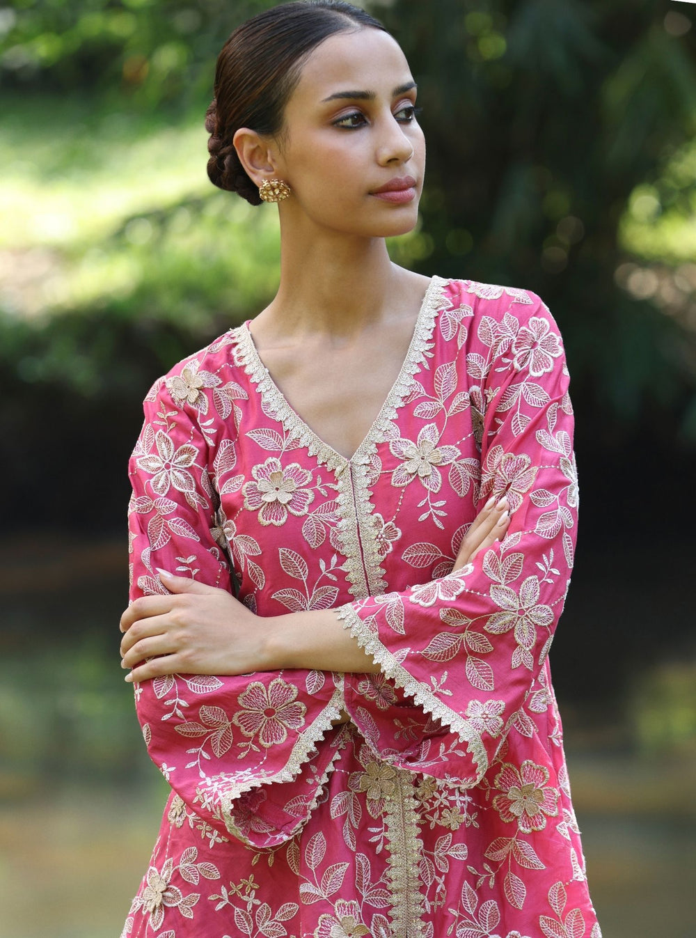 Manjha Modal Silk Off White Top Set