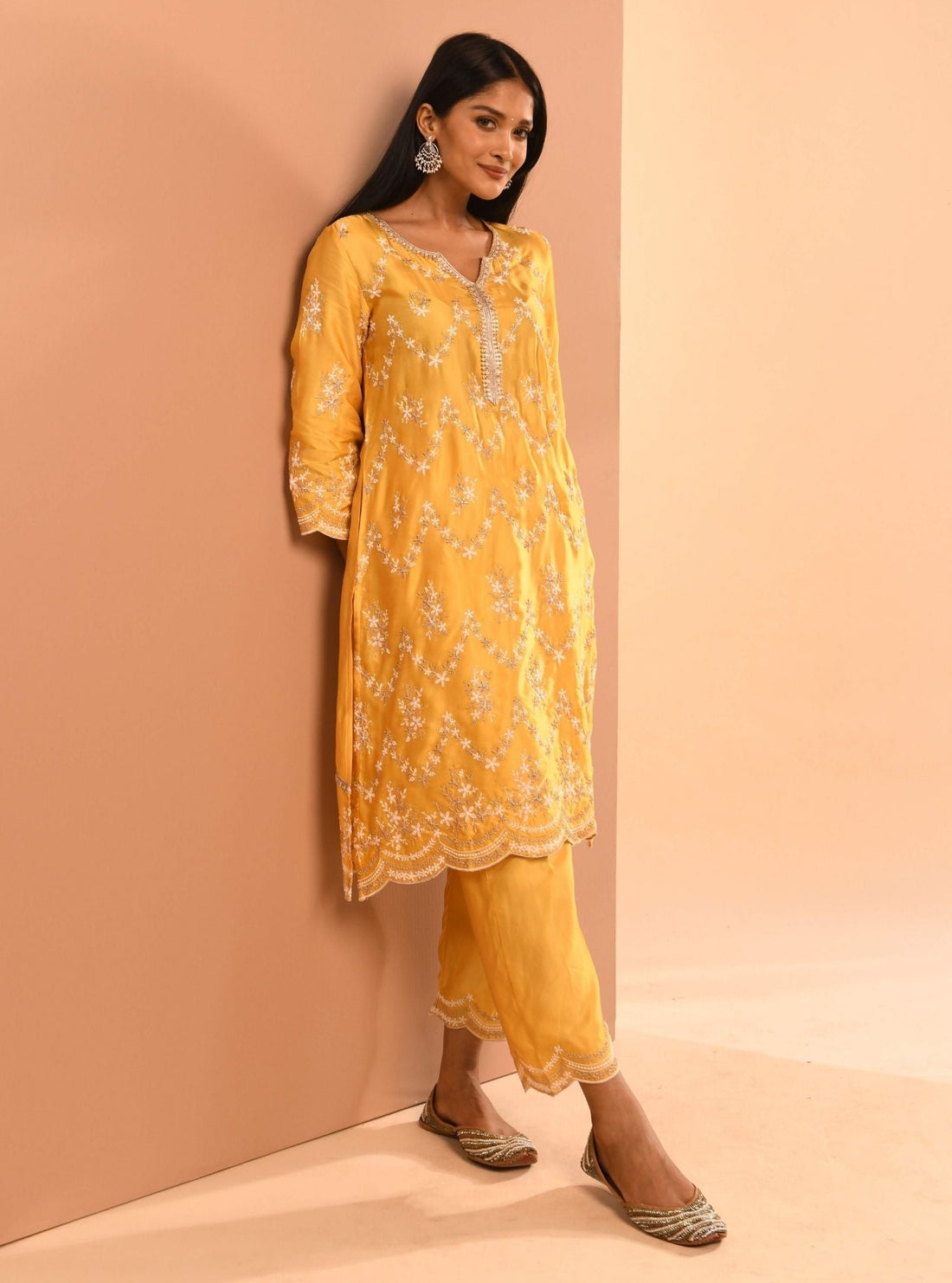 Valaya Cupro Mauve Kurta Set