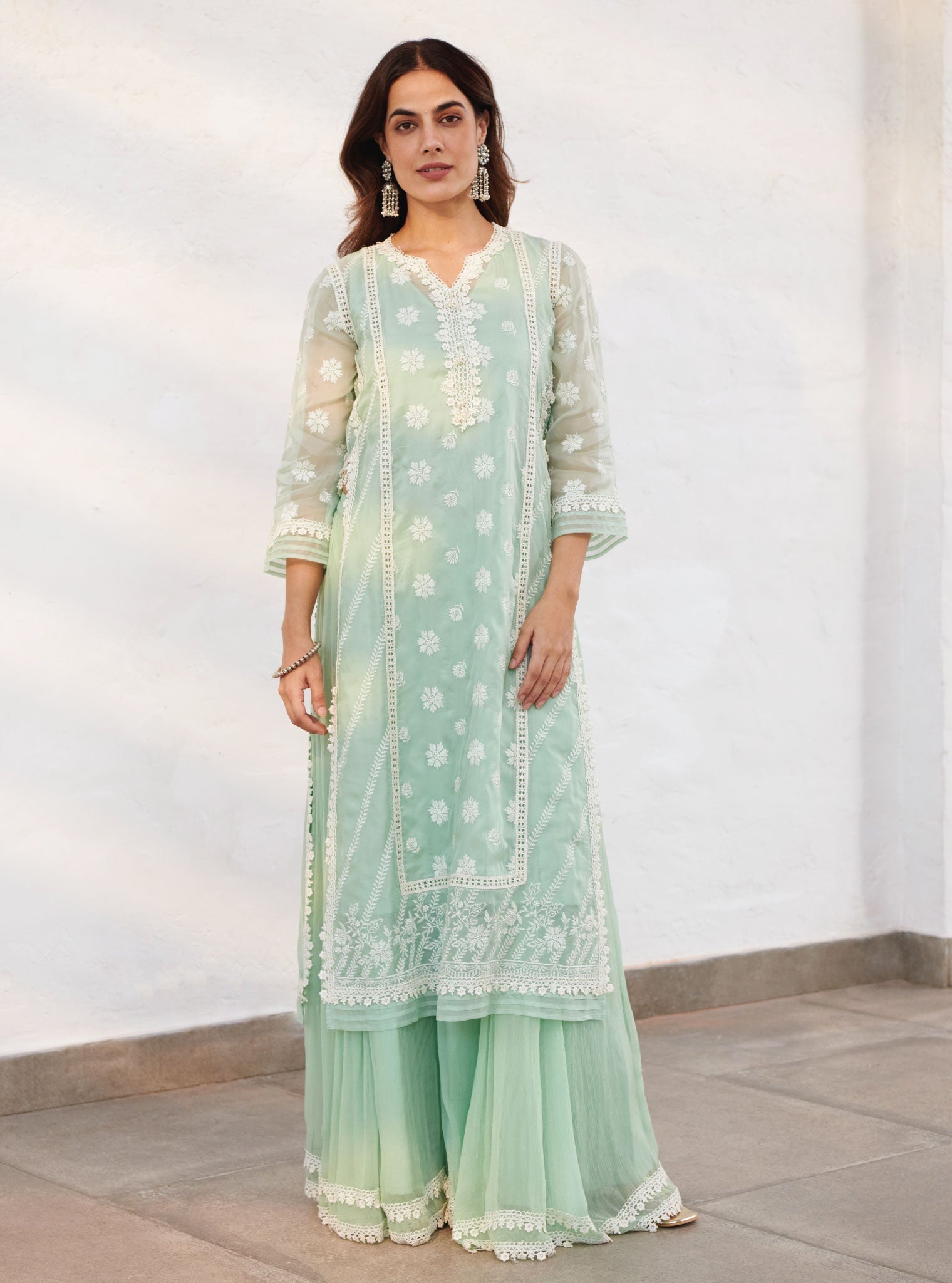 Mulmul Organza Armagh Kurta