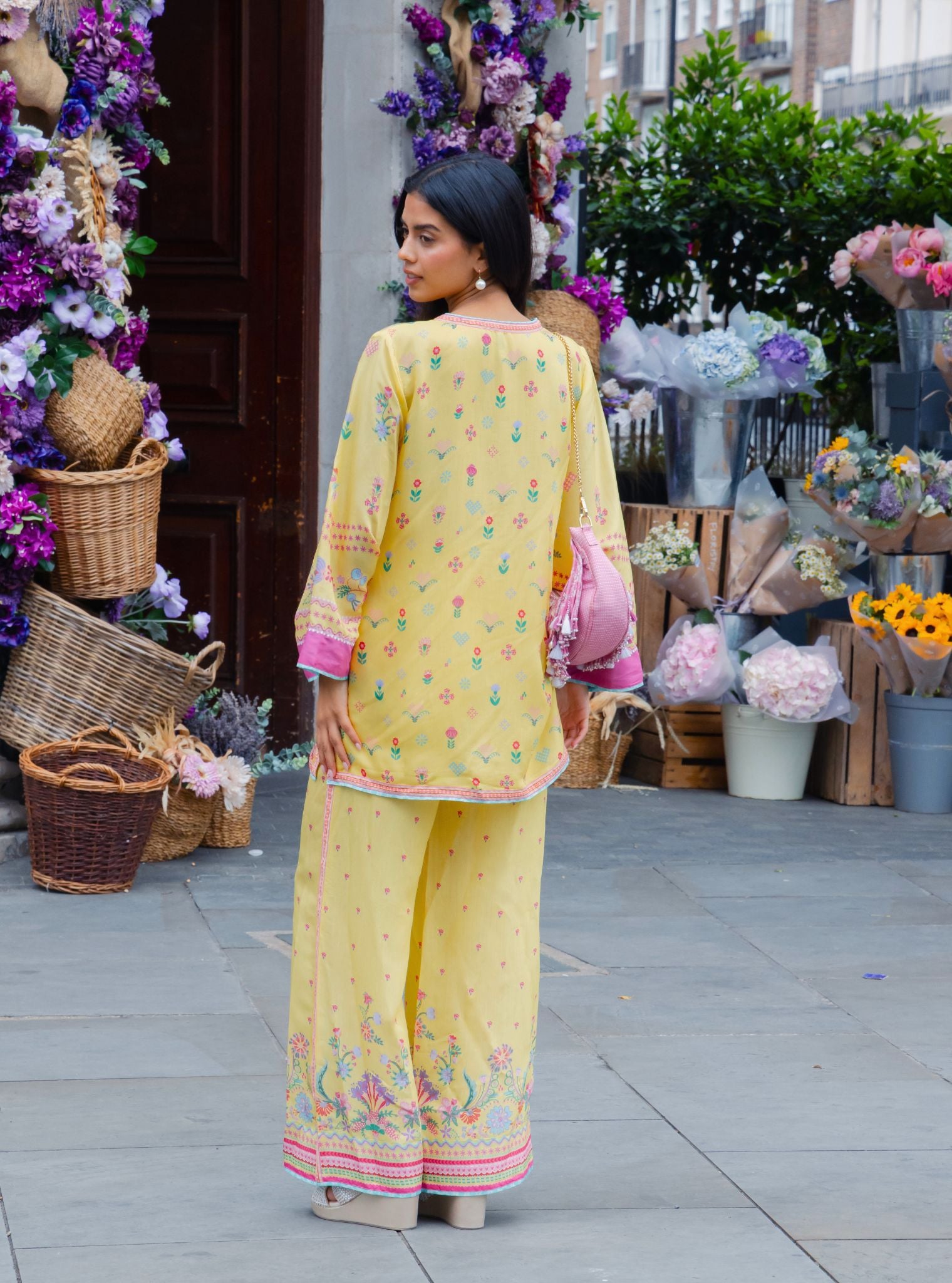 Evara Lawn Printed Yellow Co-ord Set