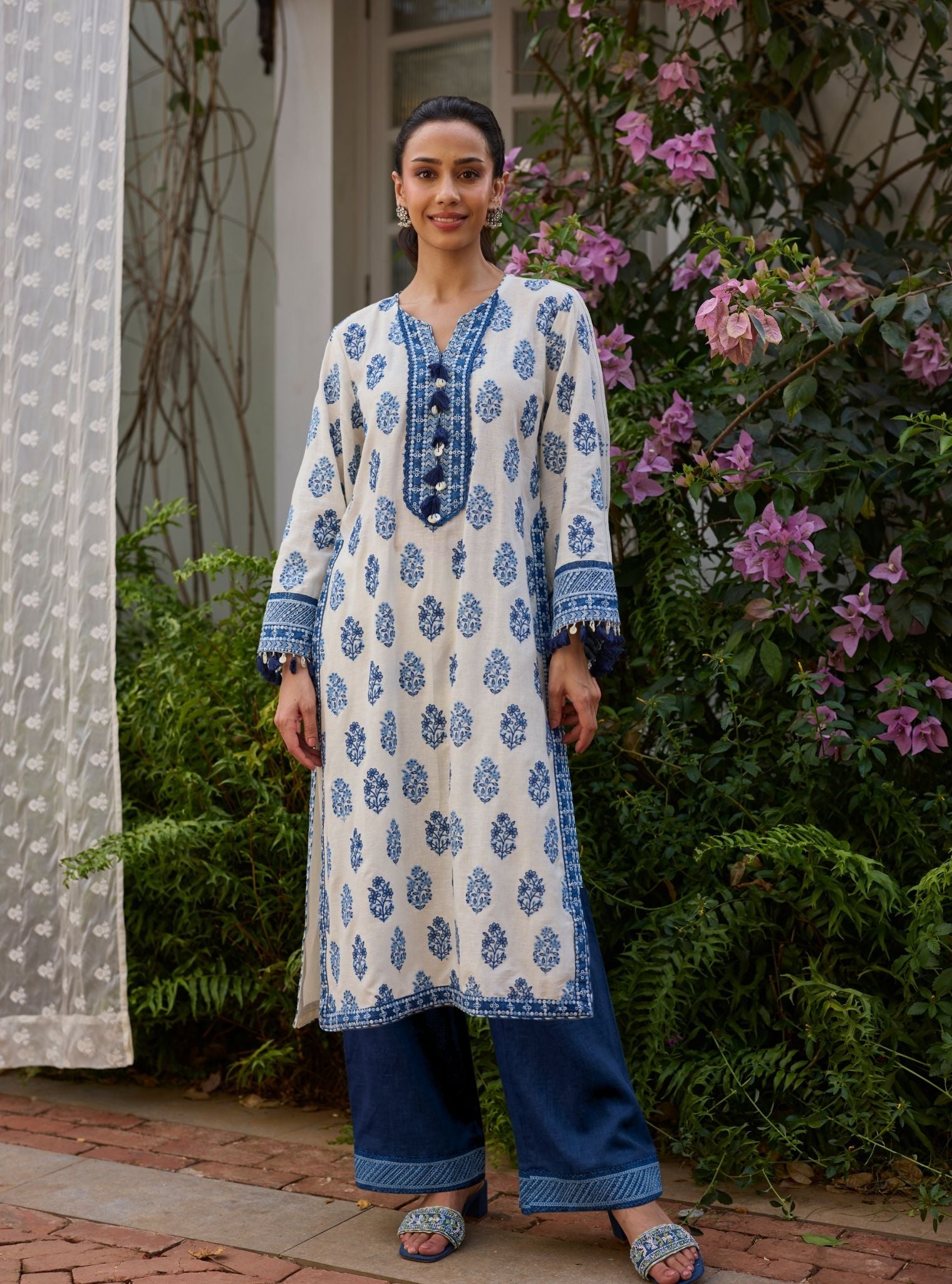 Lume Linen Off White Kurta Set