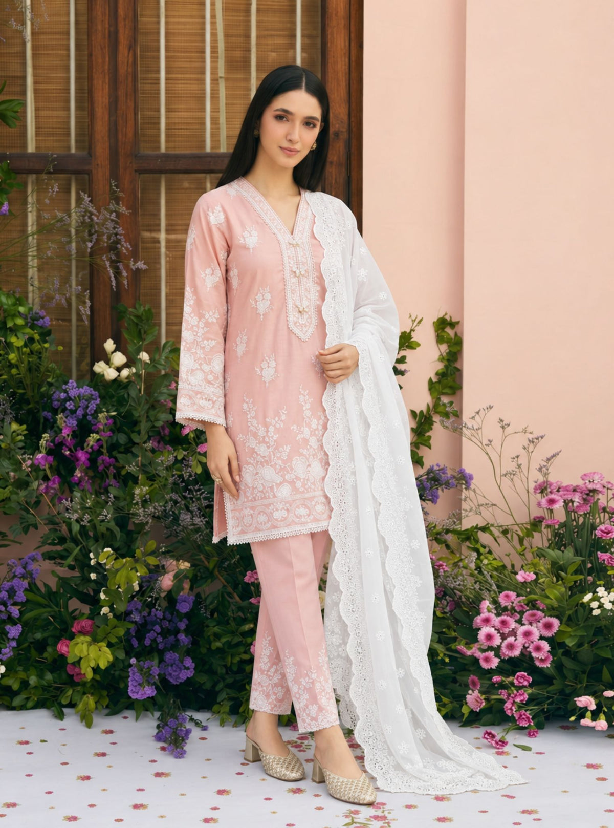 Ameya Supima Cotton Pink Kurta Set