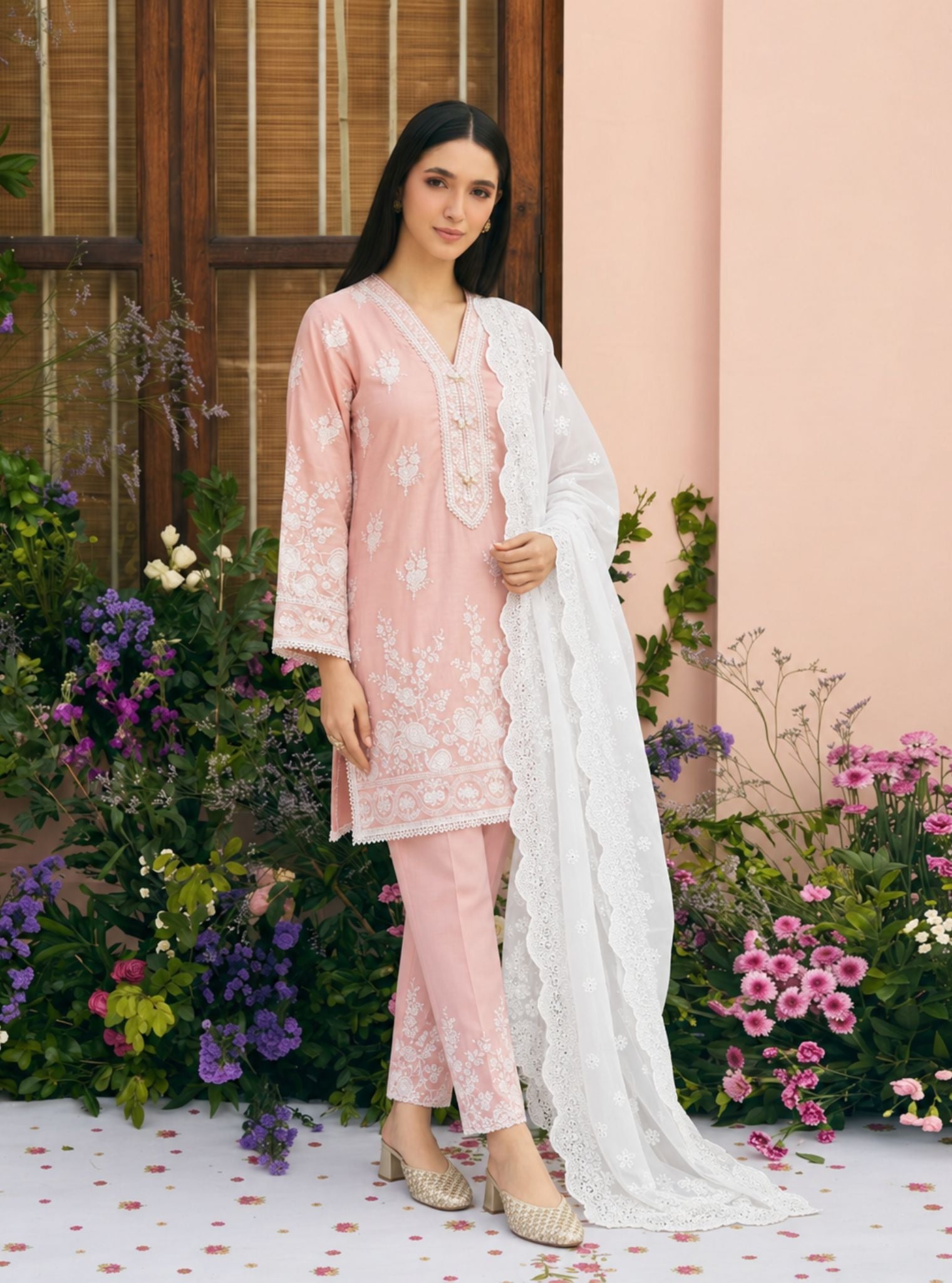 Ameya Supima Cotton Pink Kurta Set