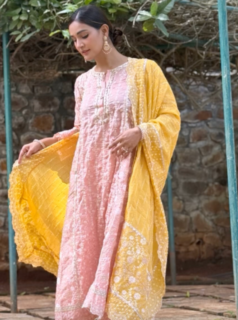 Pima Satin Maeve Kurta With Ophelia Palazzo