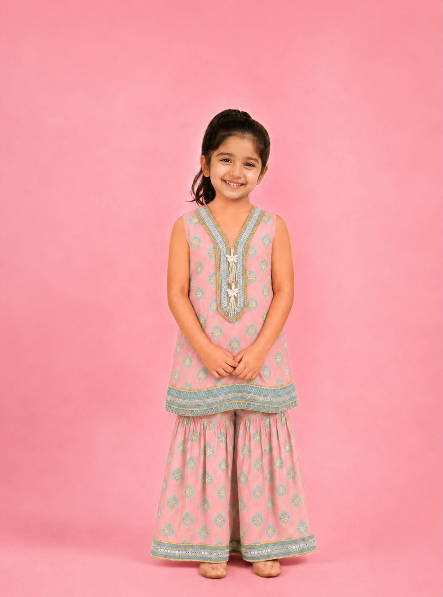 Iva Lawn Printed Pink Kurta Set