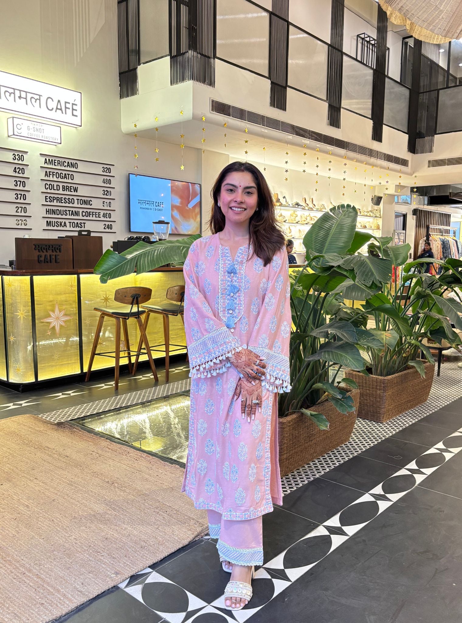 Lume Linen Pink Kurta Set