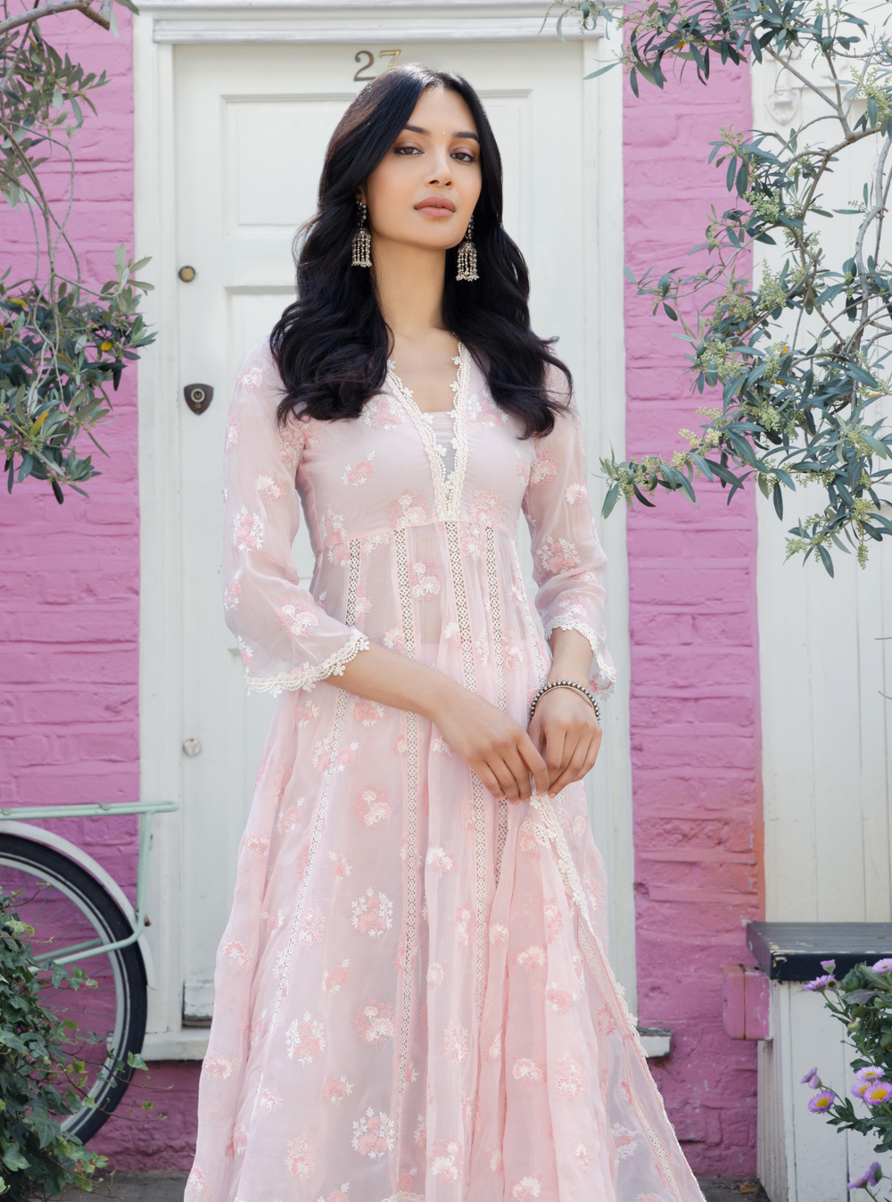 Mulmul Organza Stirling Anarkali Kurta