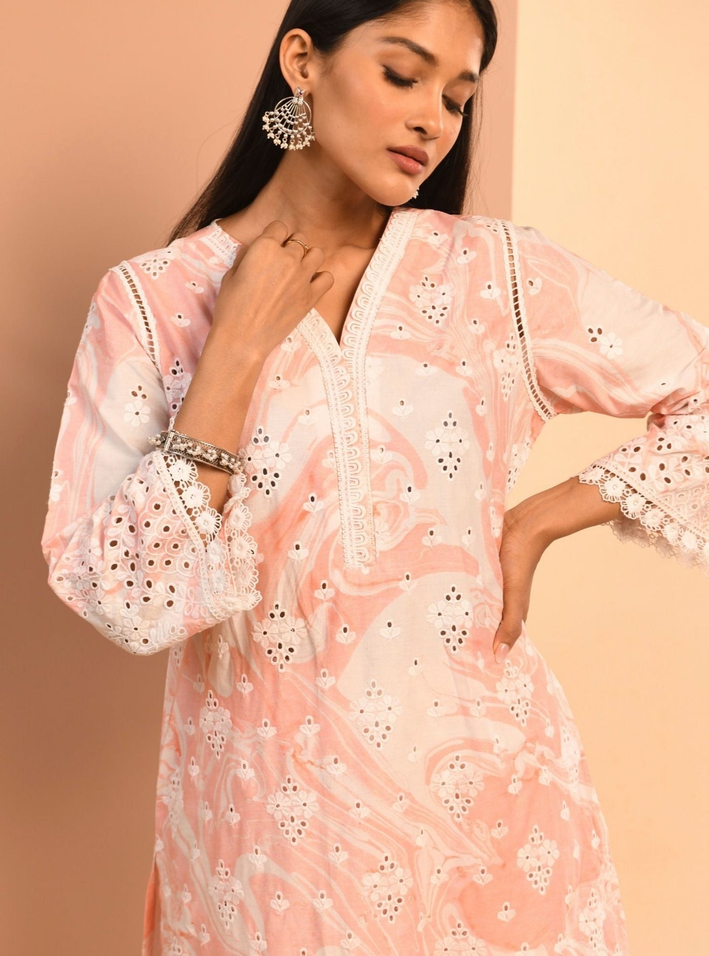 Marble Verona Supima Cotton Pink Kurta Set