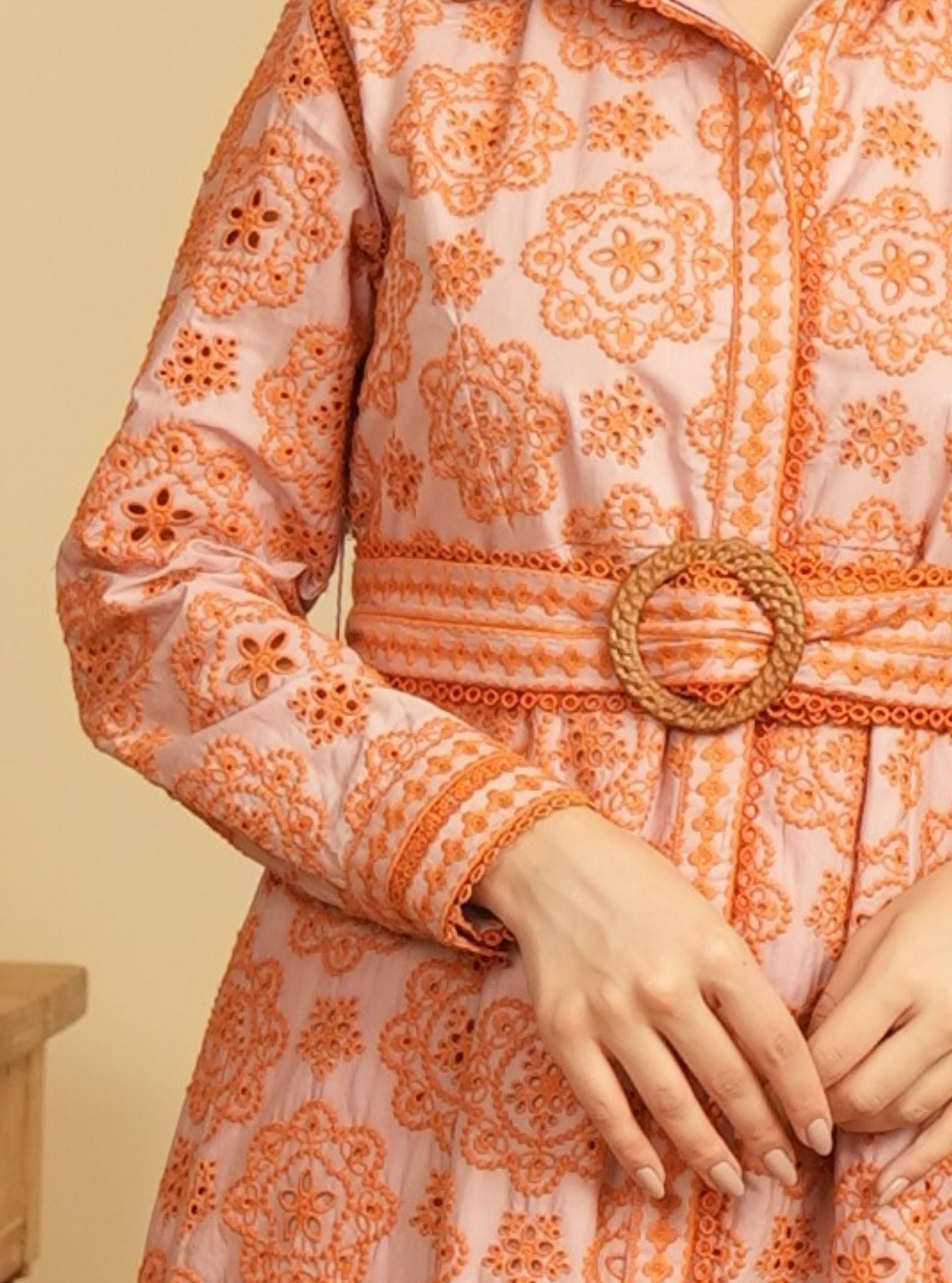 Mulmul Cotton Sansa Light Pink Dress