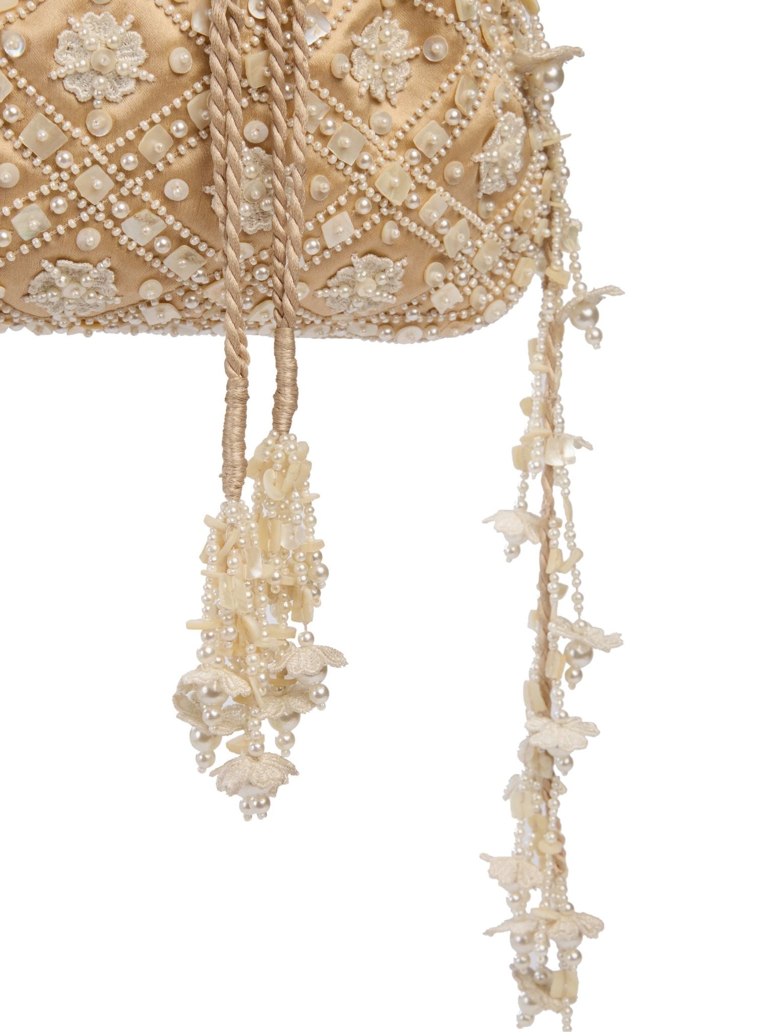 Blooming Dale Light Gold Potli Bag