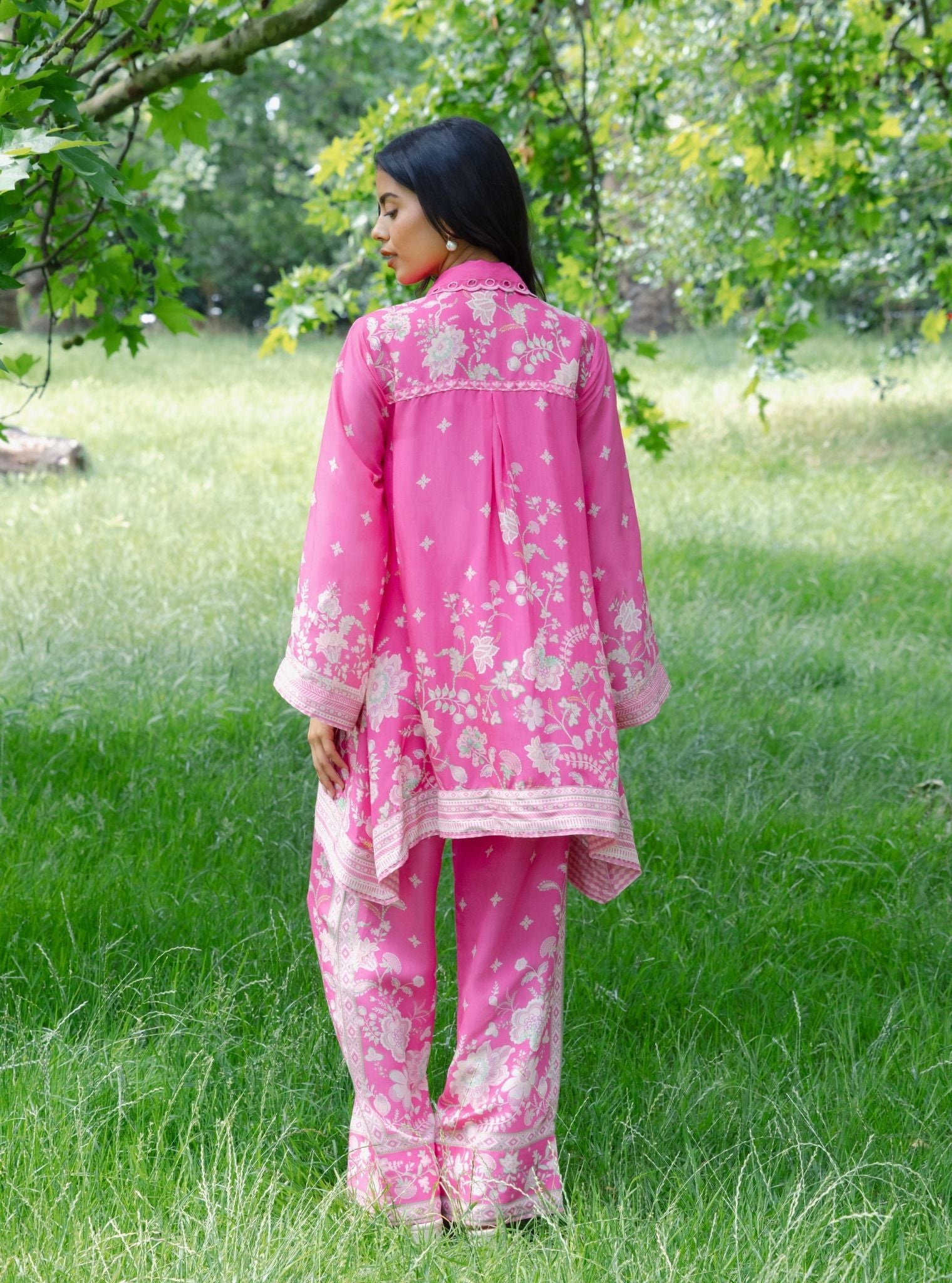 Odelle Lawn Printed Fuchsia Co-ord Set
