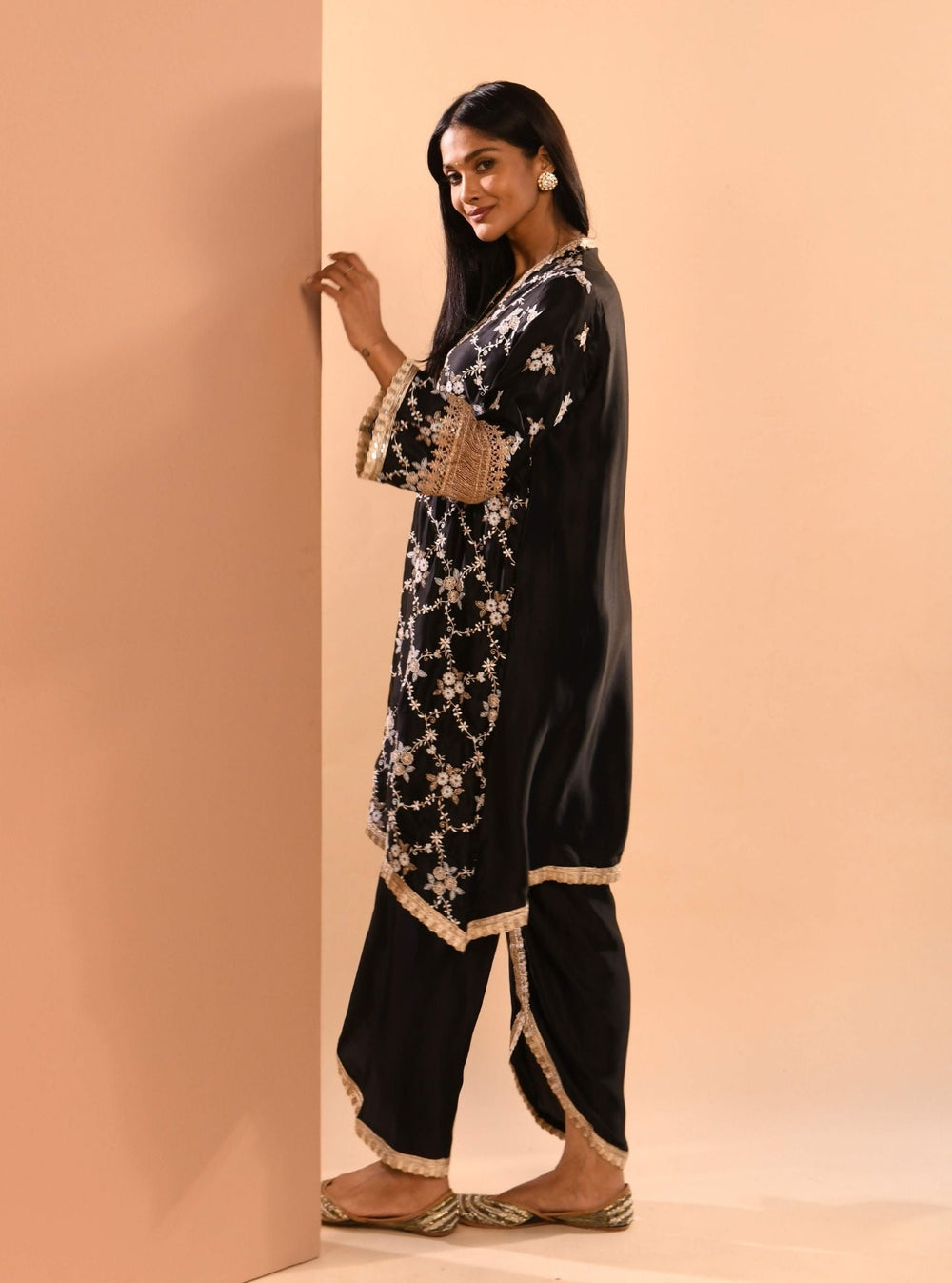 Dvija Cupro Grey Kurta Set main image 1