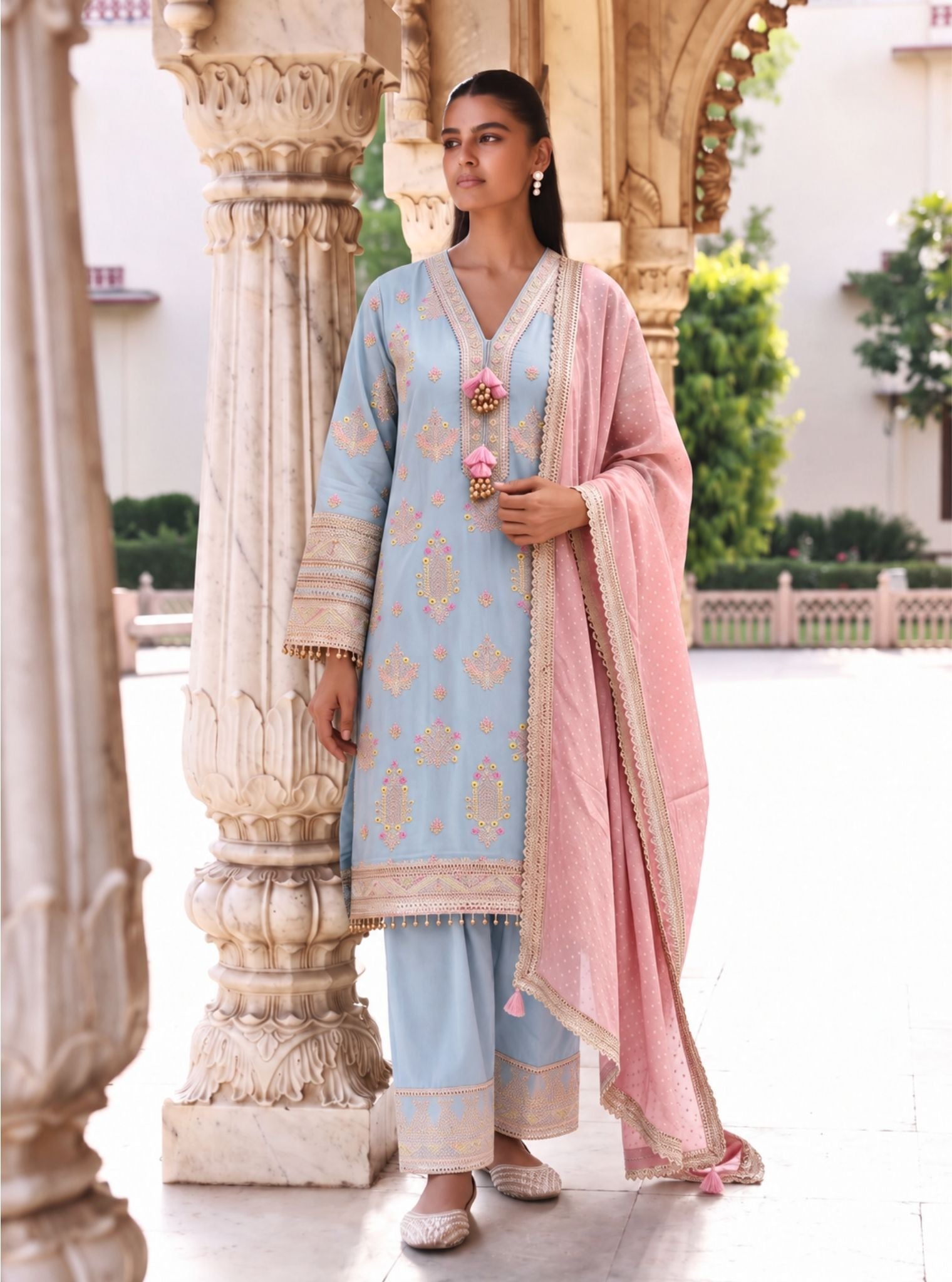 Noreya Lawn Blue Kurta Set