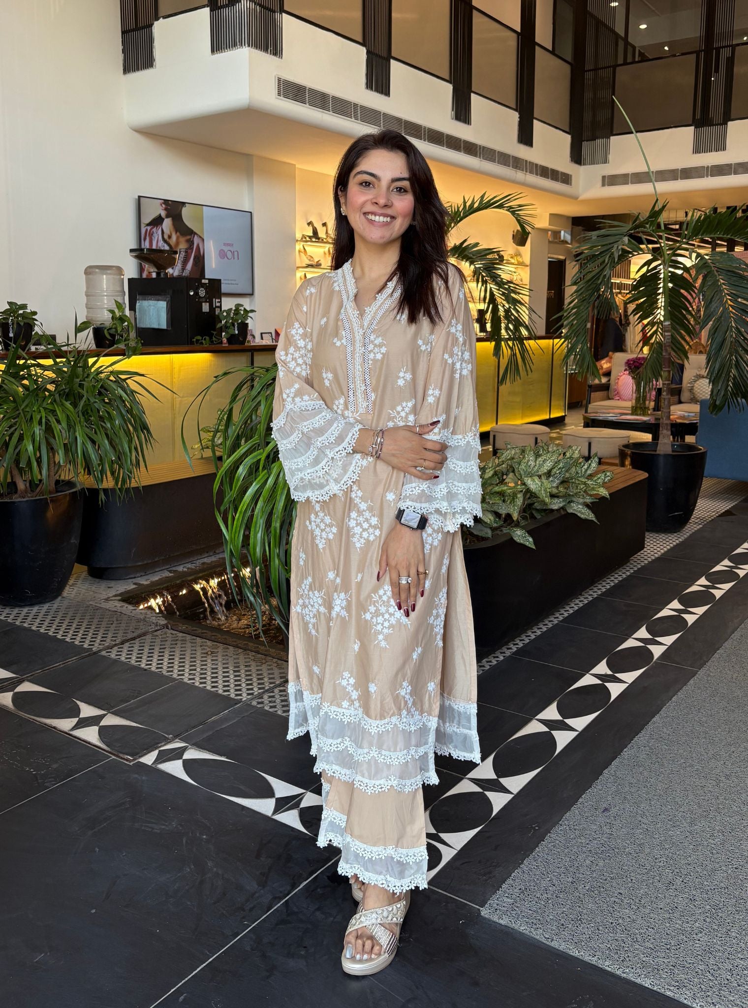 Lola Supima Cotton Beige Kurta Set