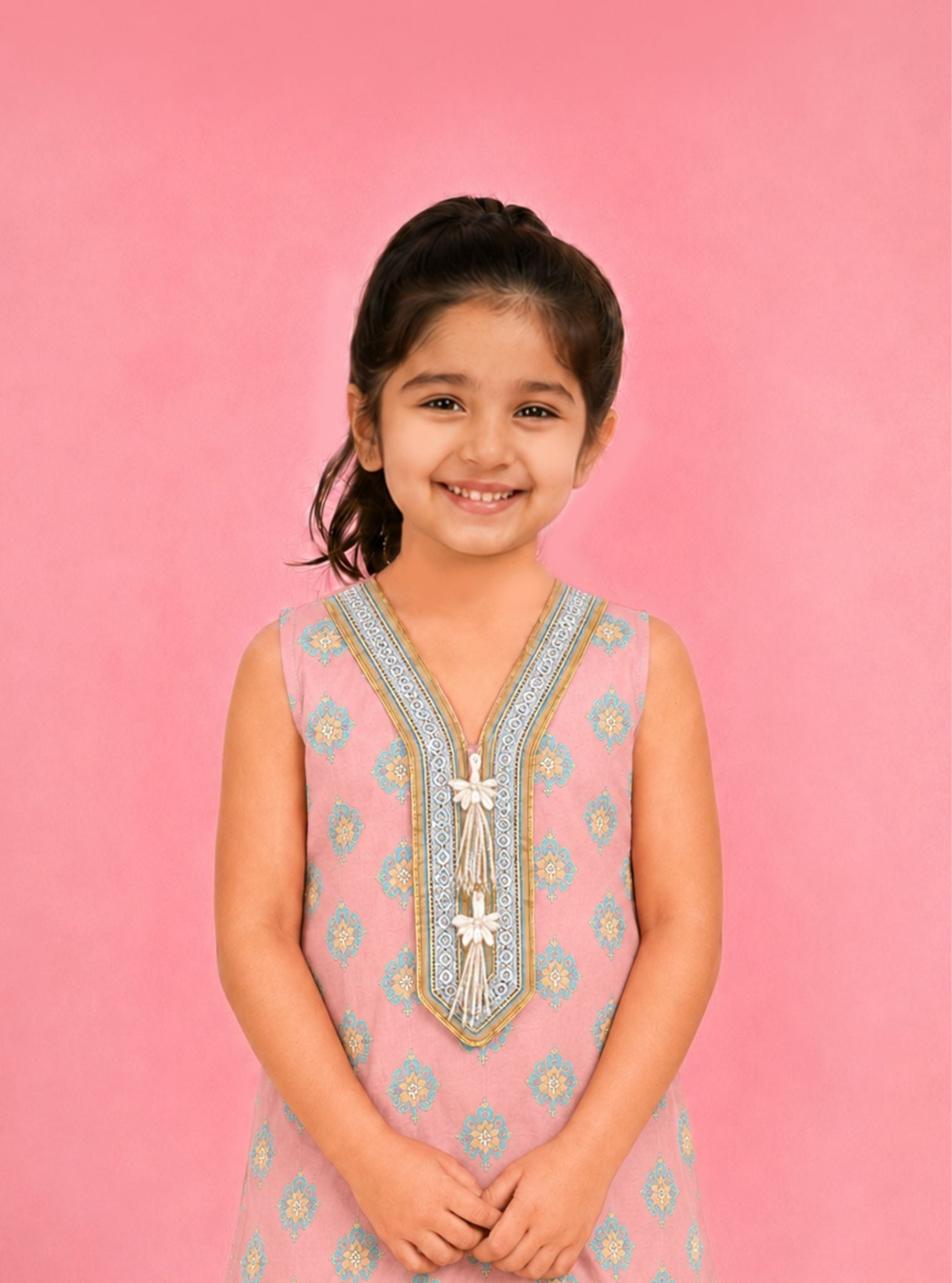 Iva Lawn Printed Pink Kurta Set