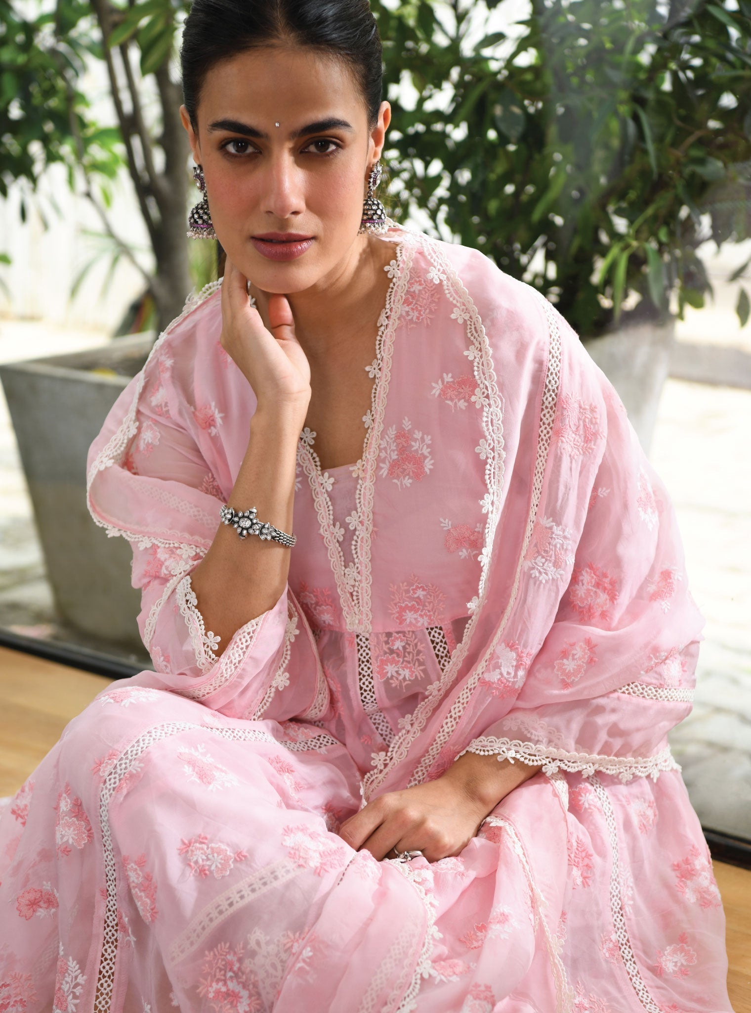 Mulmul Organza Stirling Anarkali Kurta