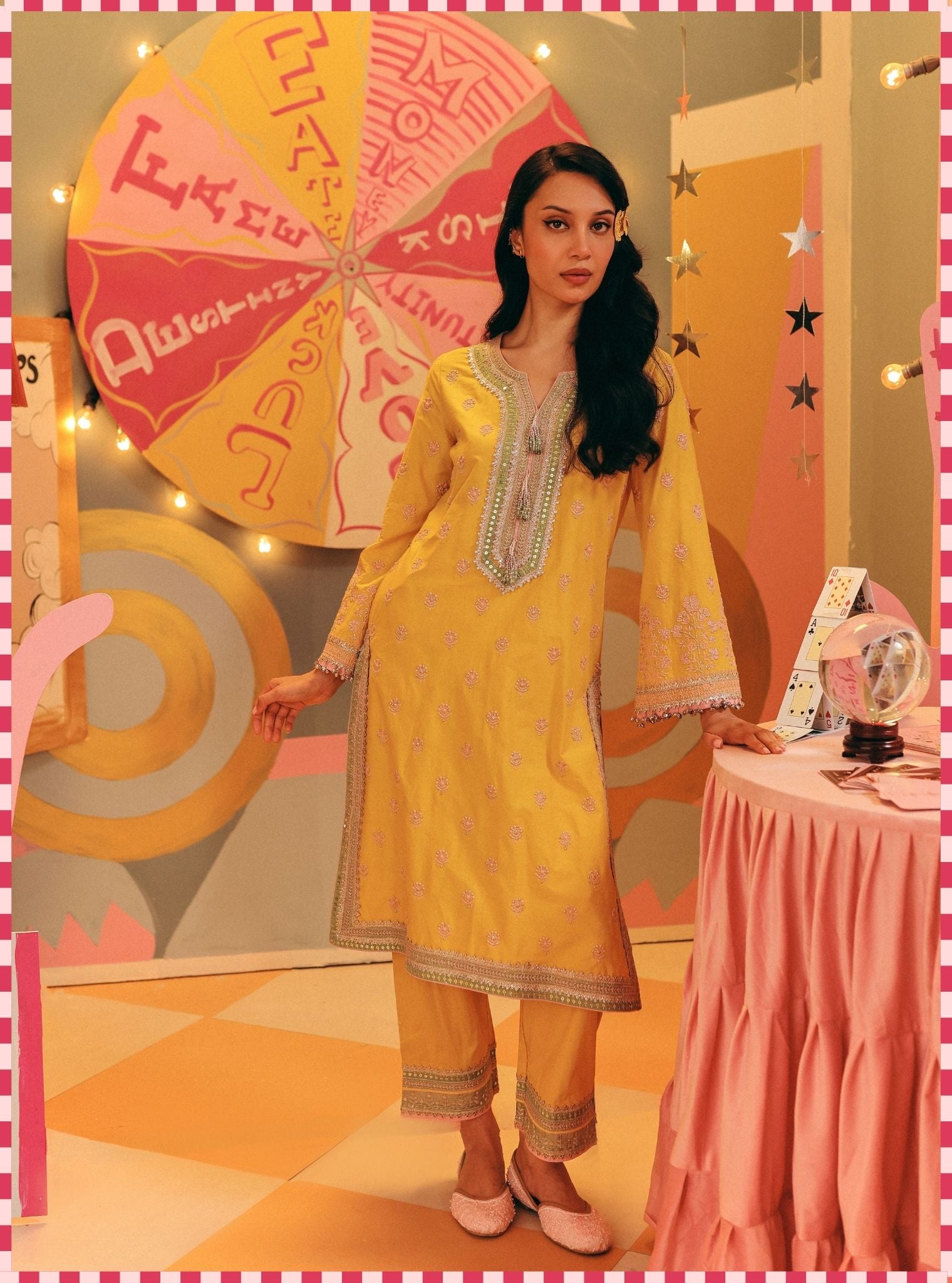 Misa Supima Cotton Yellow Kurta Set