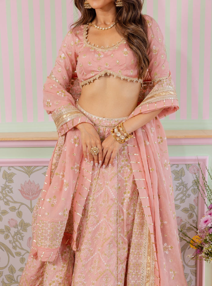 Anton Bemberg Silk Purple Lehenga