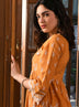 Mulmul Supima Cotton Afarin Orange Anarkali