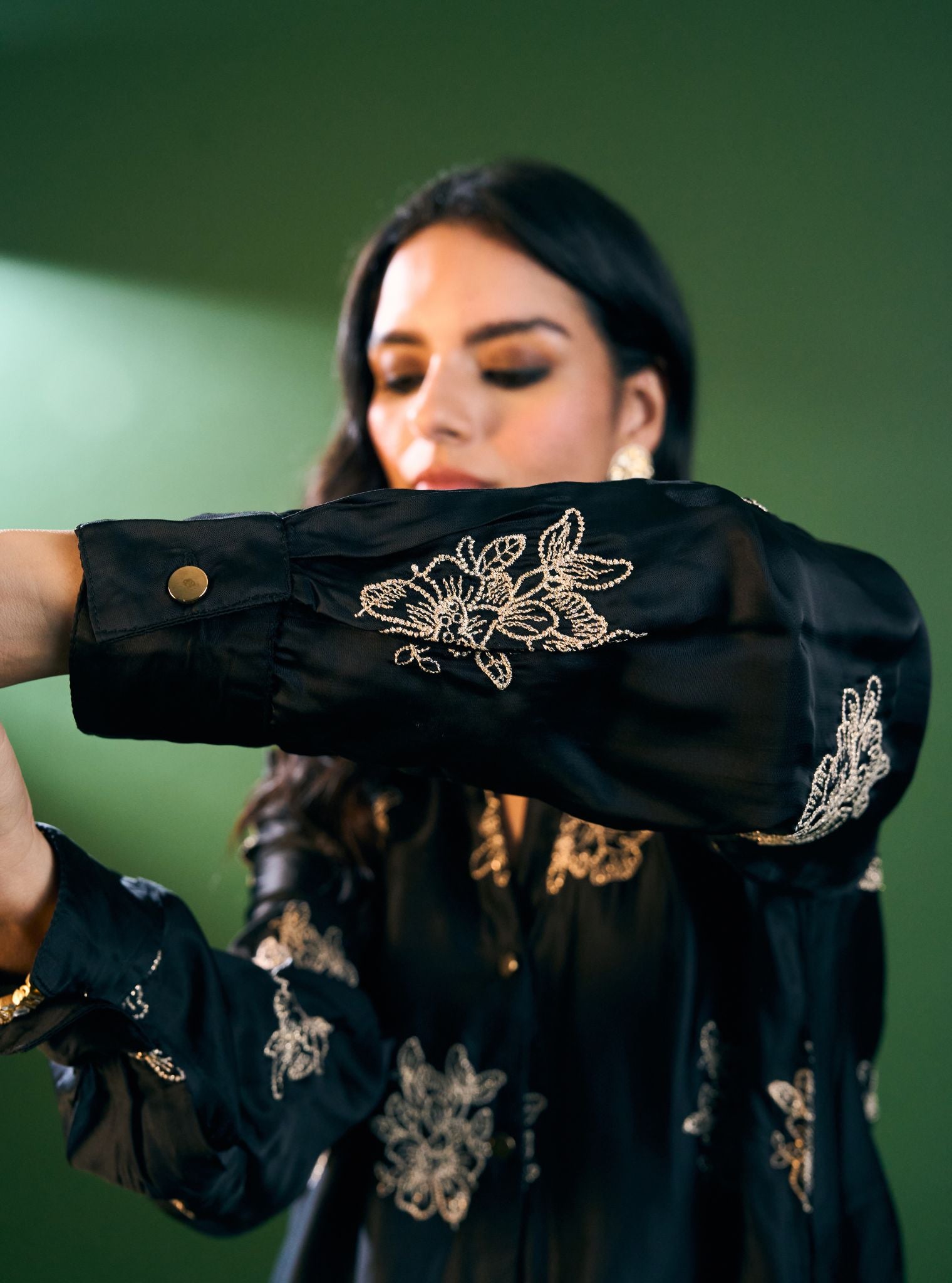 Mulmul Cupro Satin Mireille Black Shirt With Mulmul Cupro Satin Mireille Black Pant