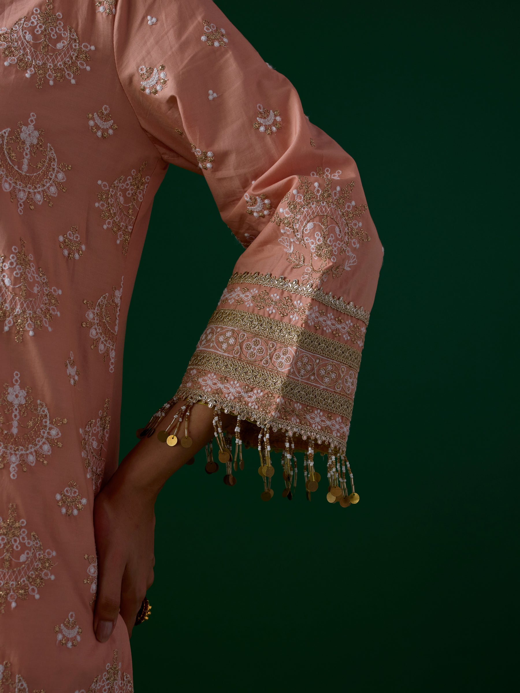 Amie Supima Cotton Peach Kurta Set