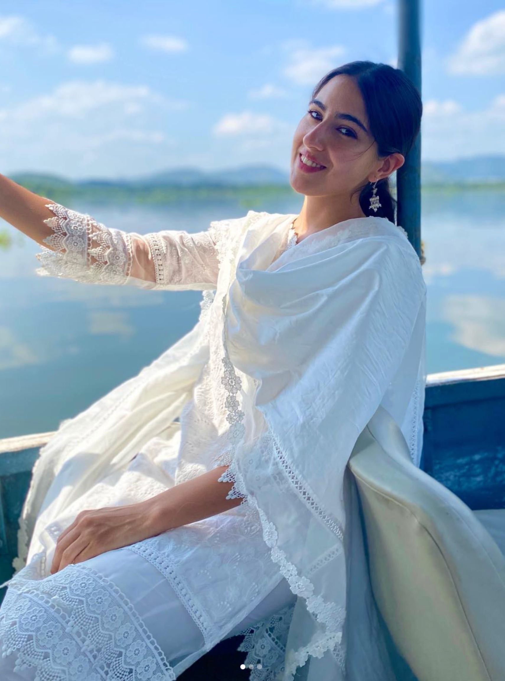 Mulmul Cotton Ivy Kurta with New Pintuck White Pant