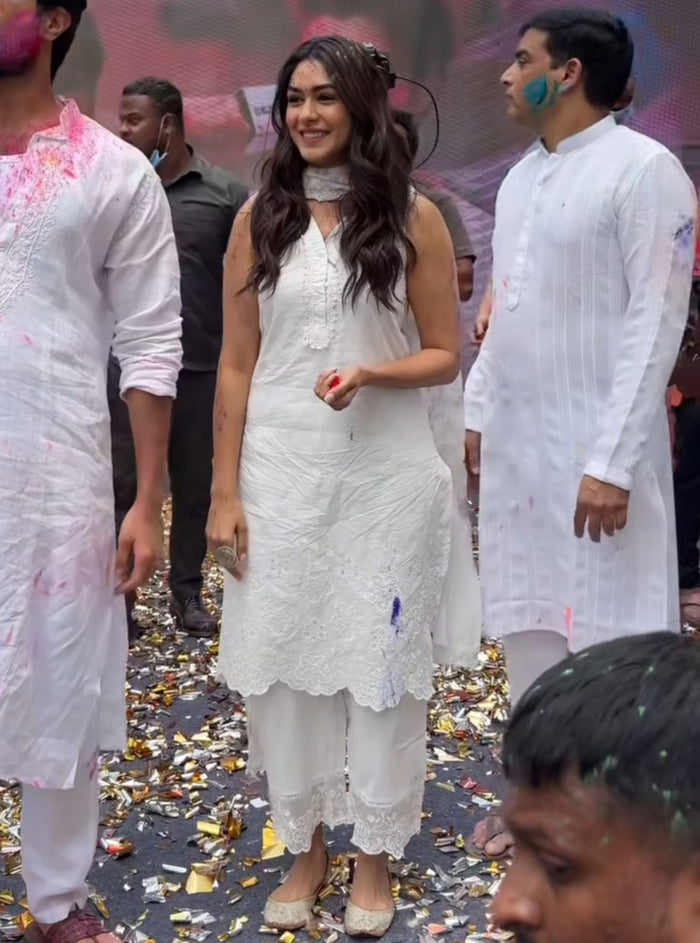 Mulmul Supima Cotton Aashvi White Pant