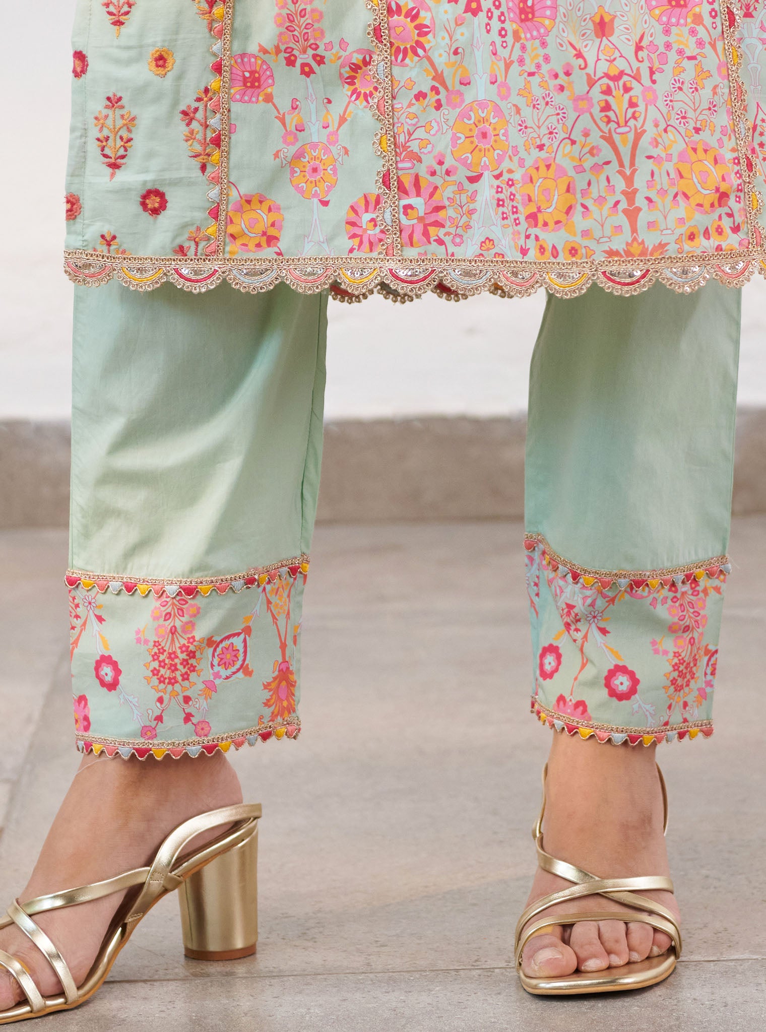 Mulmul Cotton Avery Green Pant