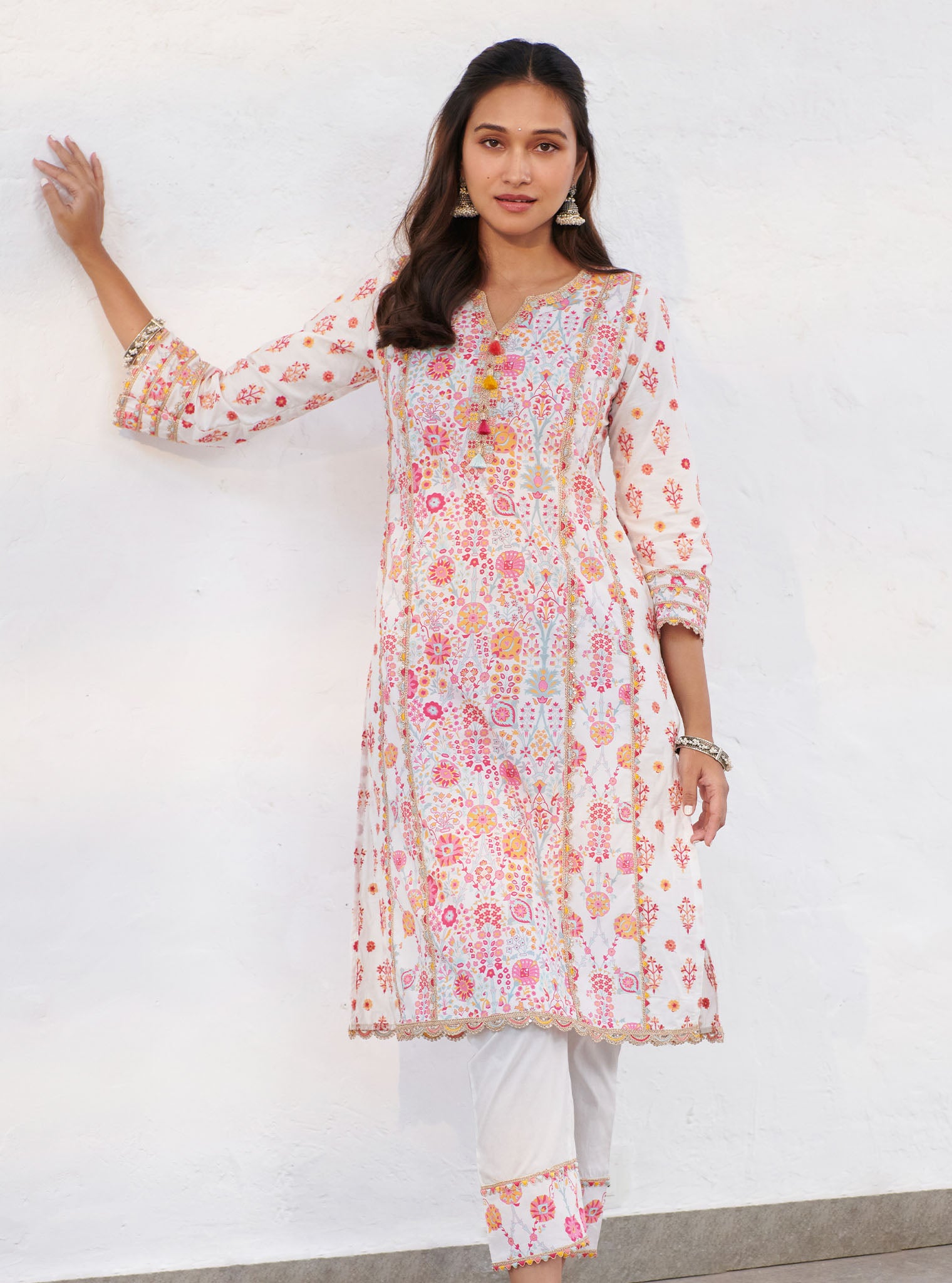 Mulmul Cotton Avery White Kurta